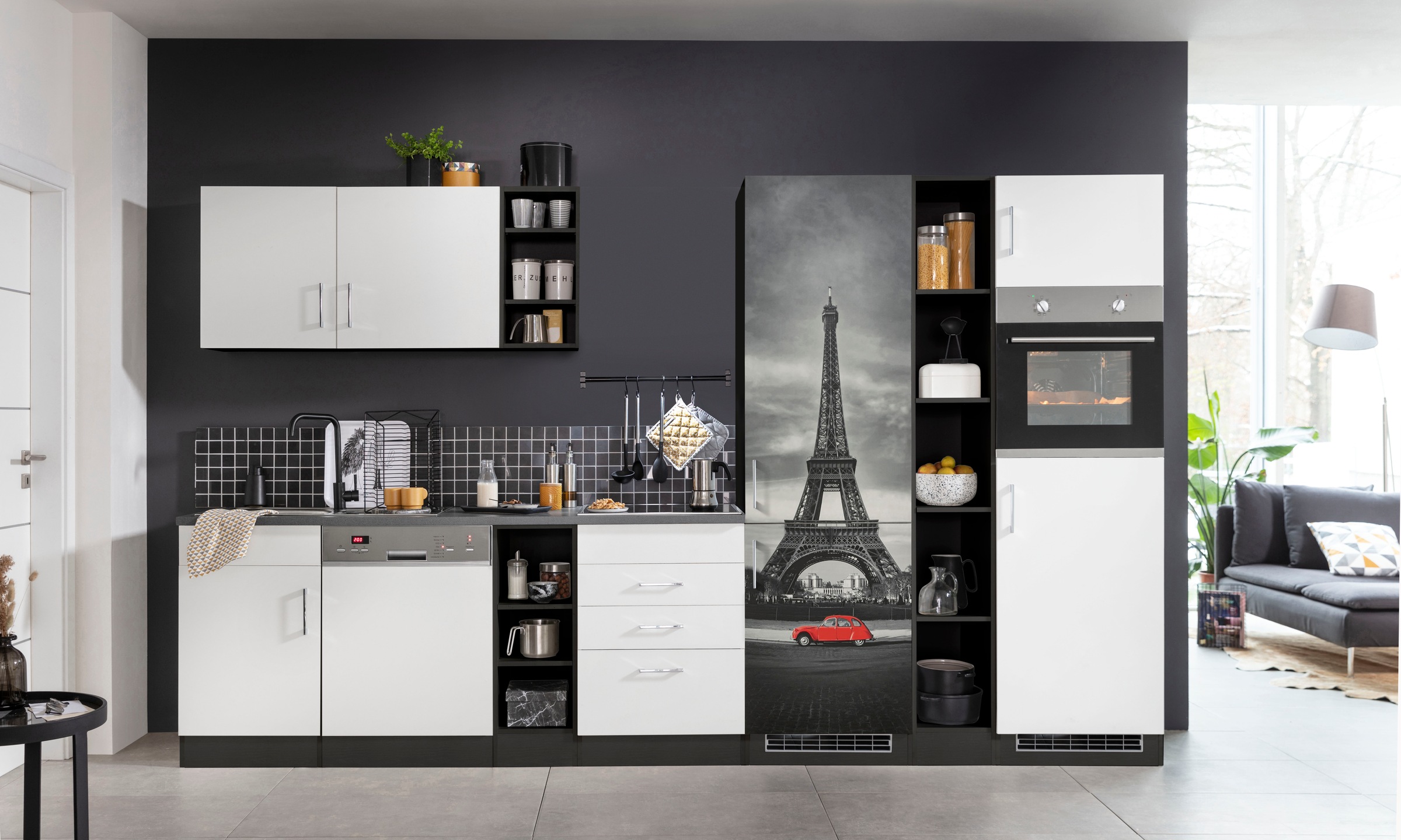 KOCHSTATION Küchenzeile "KS-Paris – Küchen mit einzigartigen Fotomotiven au günstig online kaufen