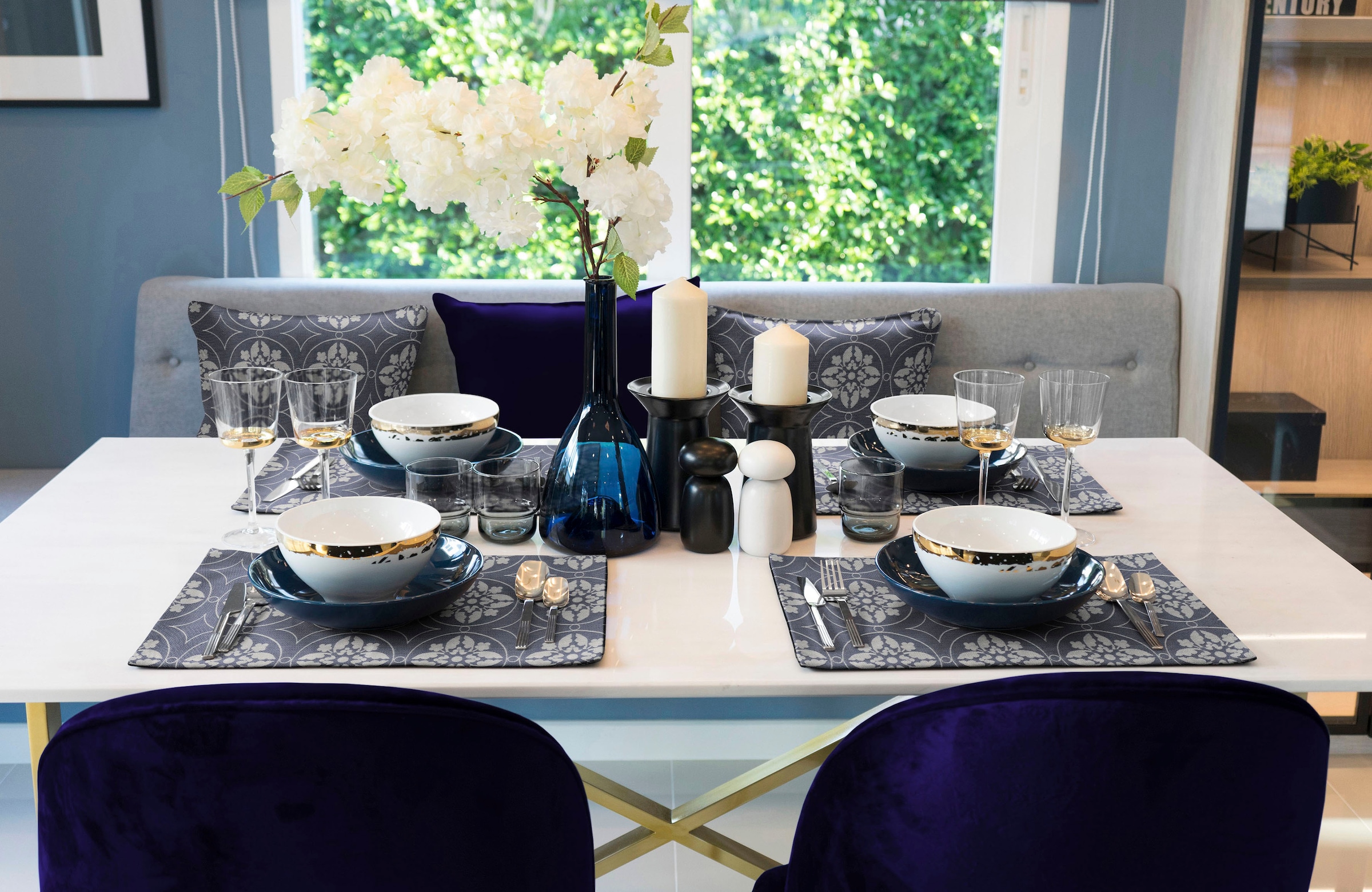 Adam Platzset "Romantic Puligny" GOTS organic,zertifiziert durch CERES 0242,Made in Germany