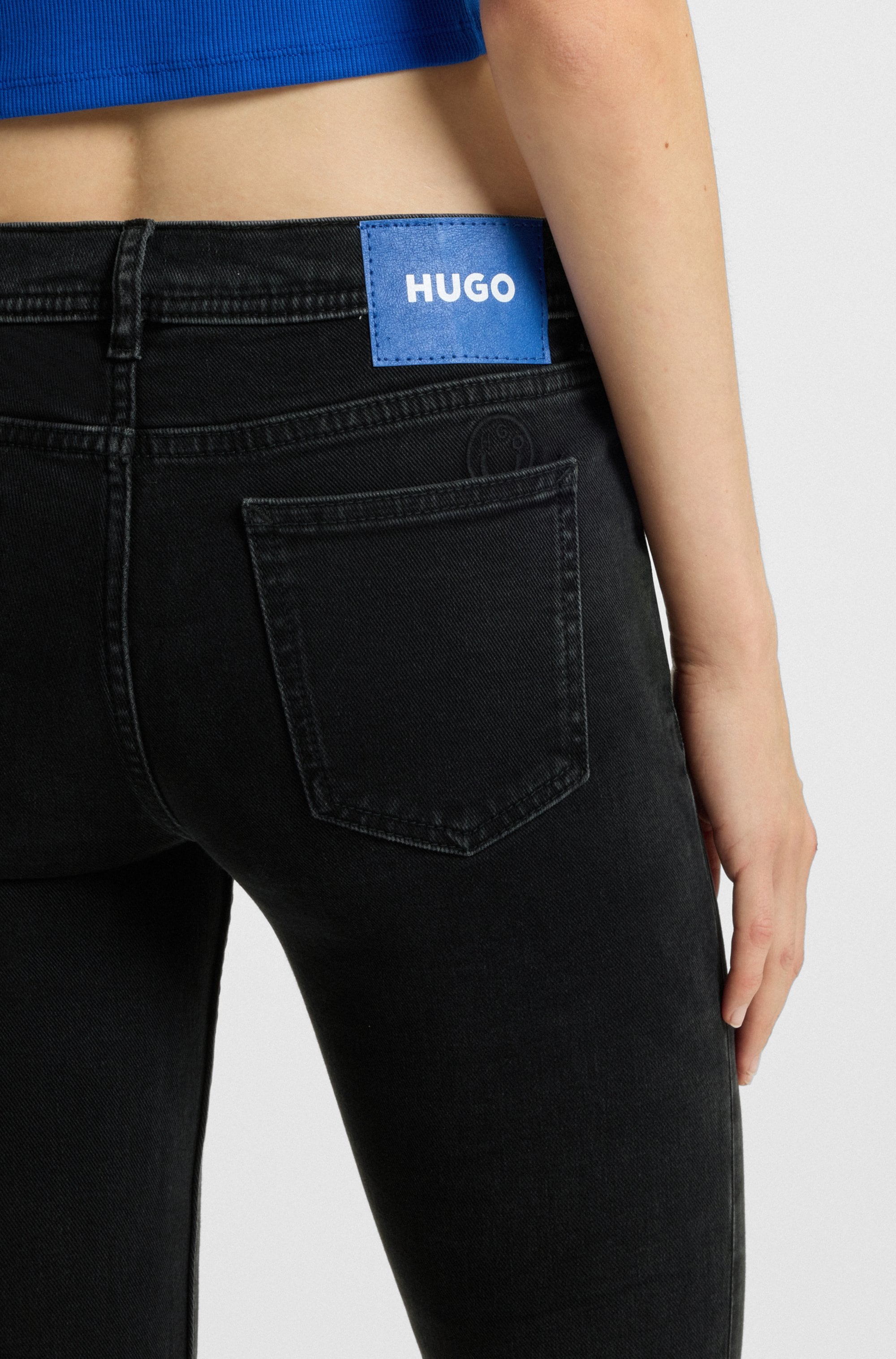 HUGO Blue Bootcut-Jeans »Getti«, Ausgestelltes Bein, elastisches Denim