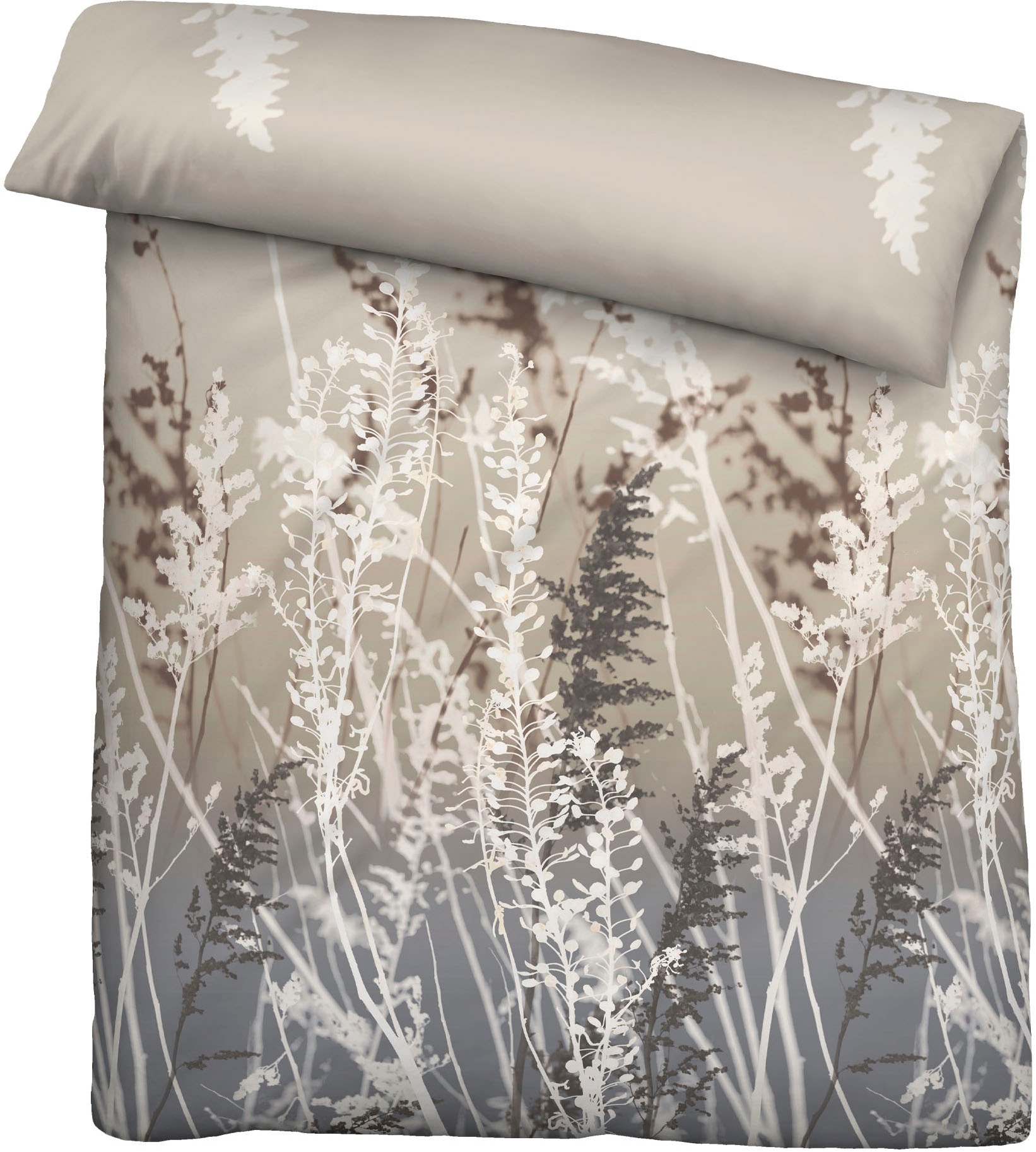 Biberna Bettwäsche »0004103« 2 Stk. tlg. wohlig warm + weich, pflegeleicht, 100% Baumwolle, Reißverschluss