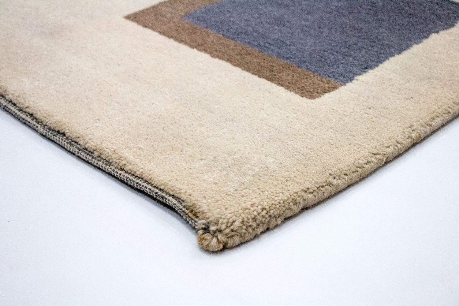 Teppich Wollteppich BAUR »Gabbeh beige«, | handgeknüpft morgenland rechteckig, handgeknüpft