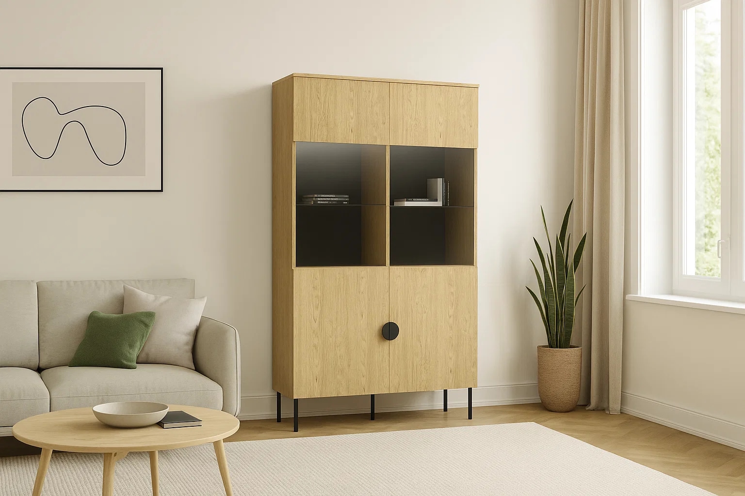 Home affaire Vitrine "BELLOT Vitrineschrank mit 2 Türen, verglast, mit viel günstig online kaufen