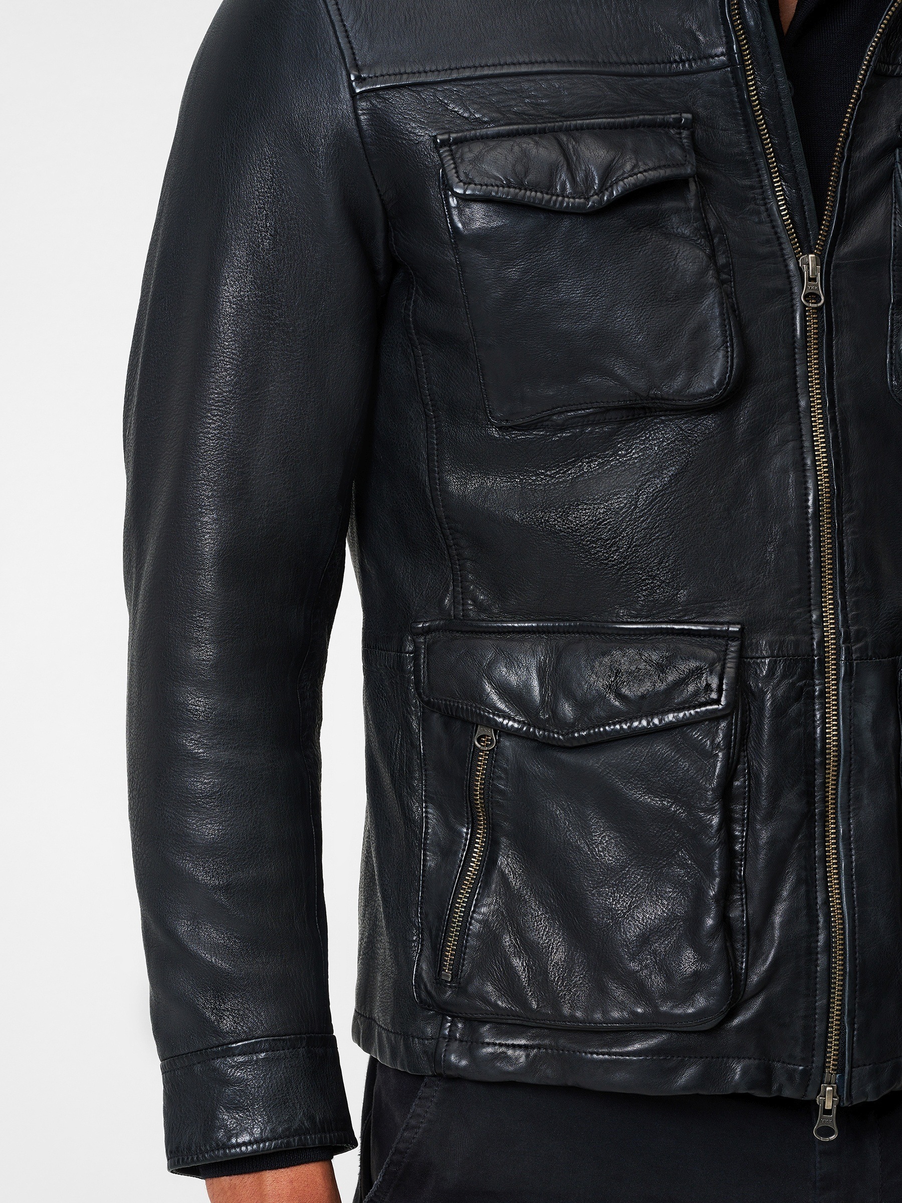 RICANO Cargojacke »Lederjacke Stefano« Handgefertigt aus echtem Leder