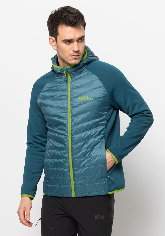 Jack Wolfskin Hybridjacke "ROUTEBURN PRO HYBRID M", mit Kapuze