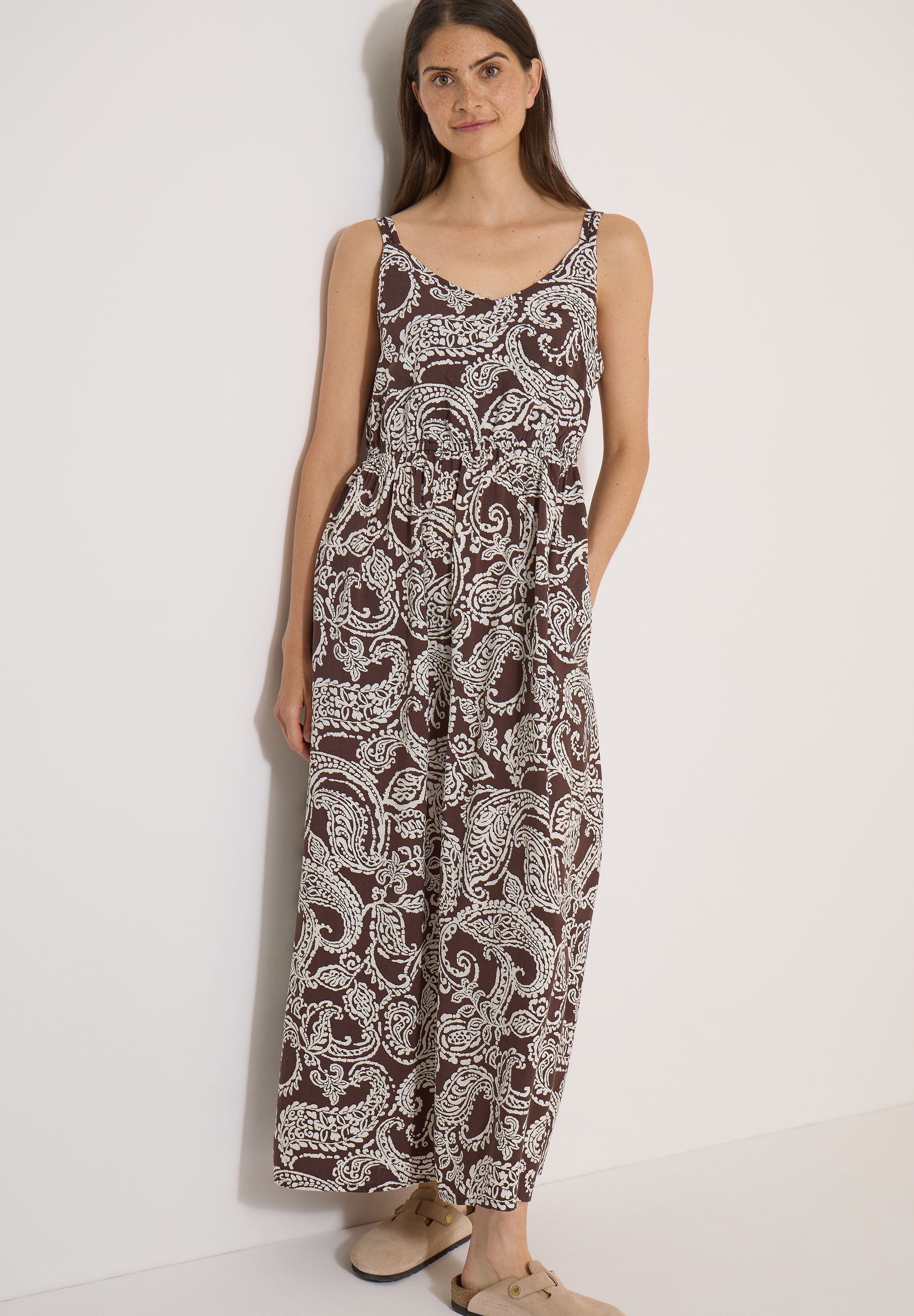 Cecil Maxikleid Eingrifftaschen mit Paisleymuster