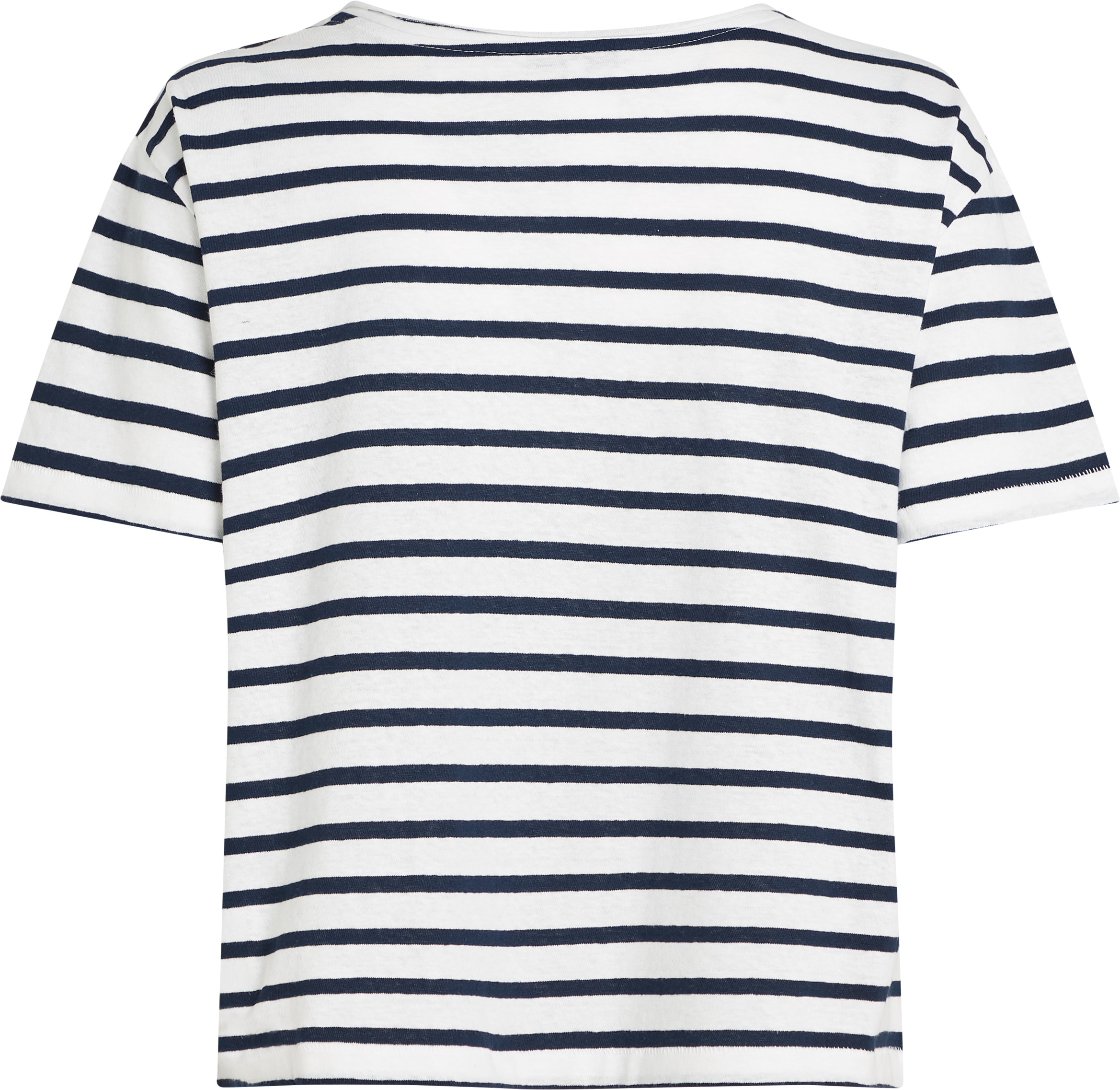 Tommy Hilfiger Kurzarmshirt »MODERN CO LINEN C-NK SS«, mit Streifenmuster,kühlendes Premium Leinen