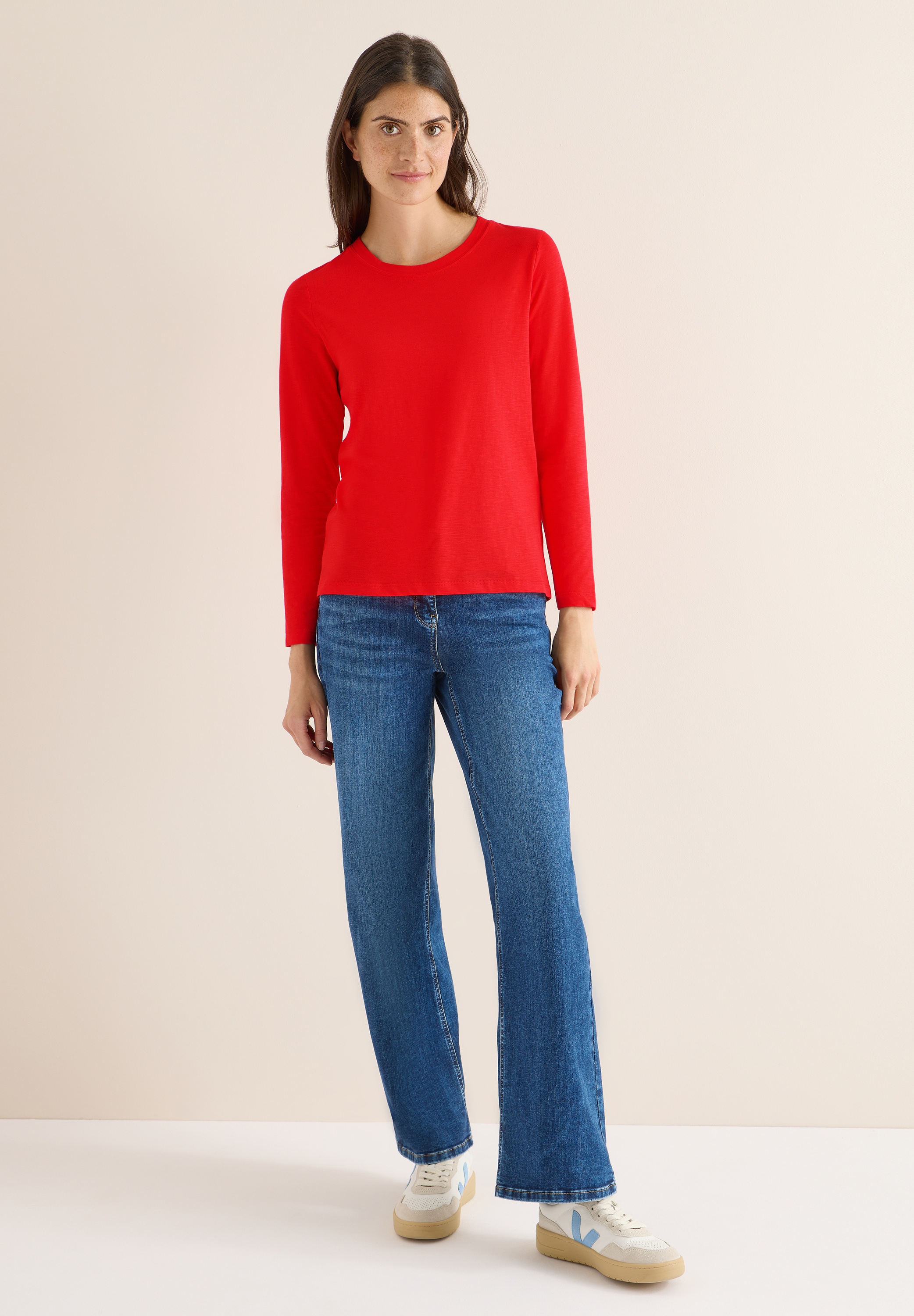 Cecil Langarmshirt aus reiner Baumwolle