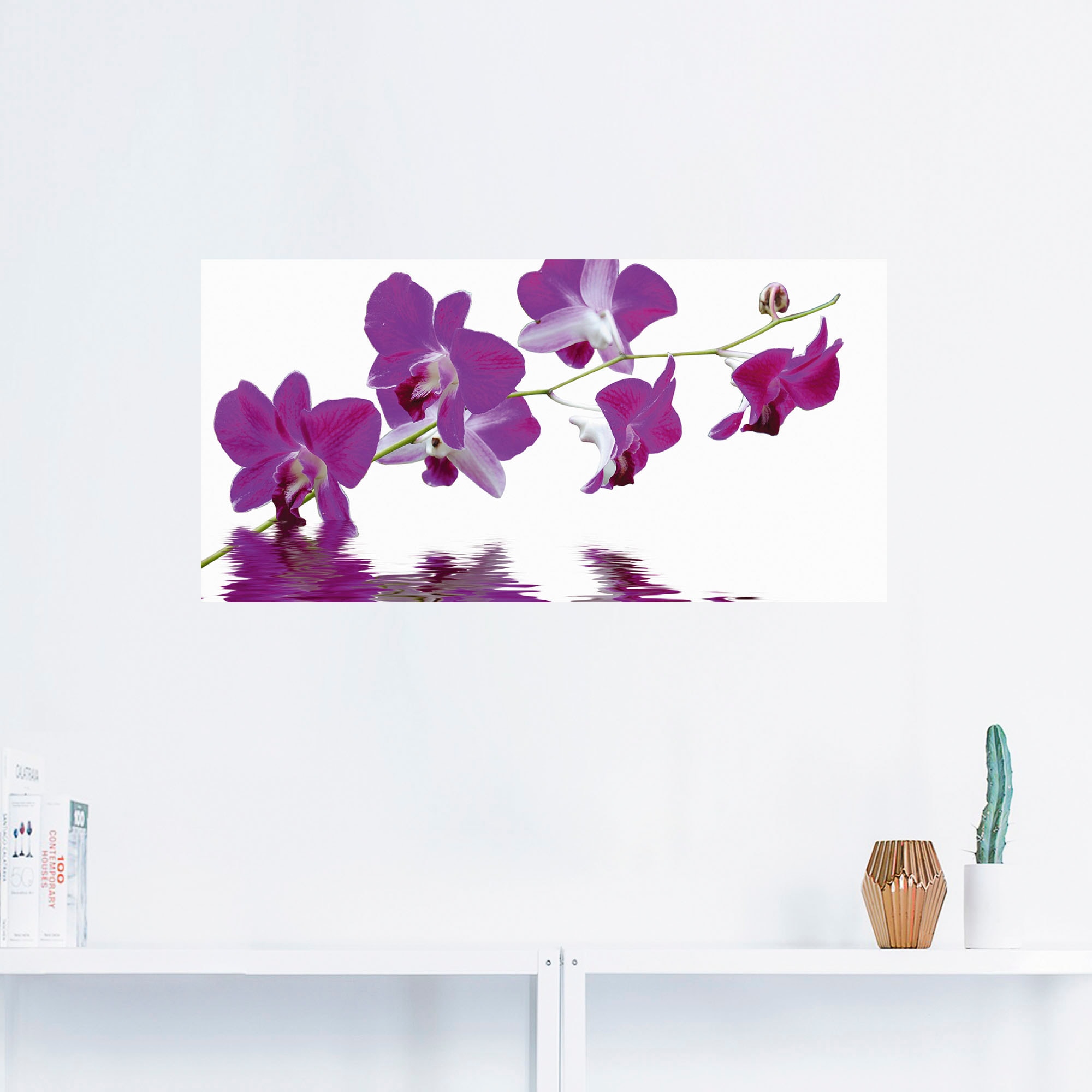 Artland Leinwandbild »Violette Orchideen«, Blumen, (1 St.), auf Keilrahmen gespannt