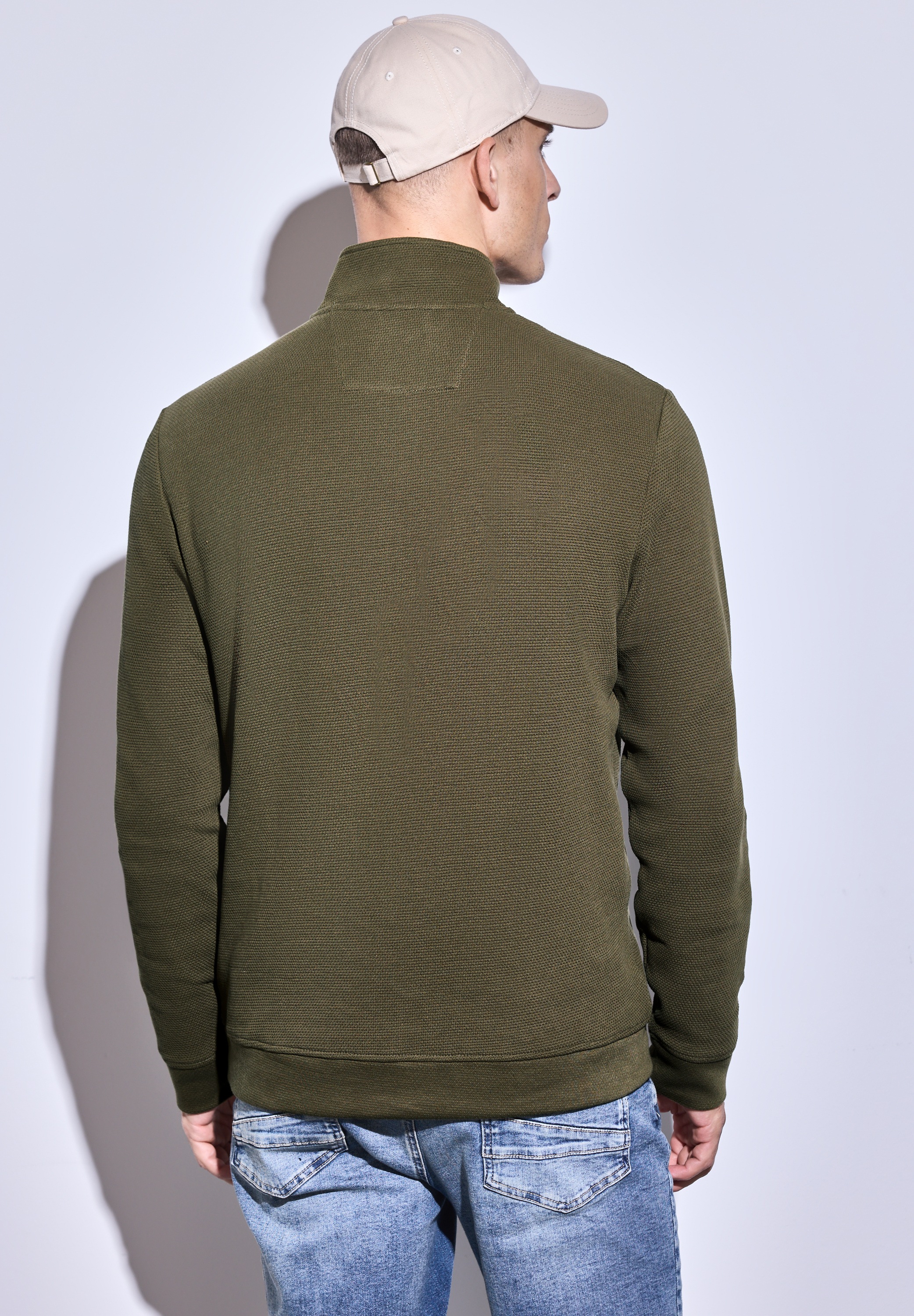 STREET ONE MEN Sweatshirt, aus reiner Baumwolle