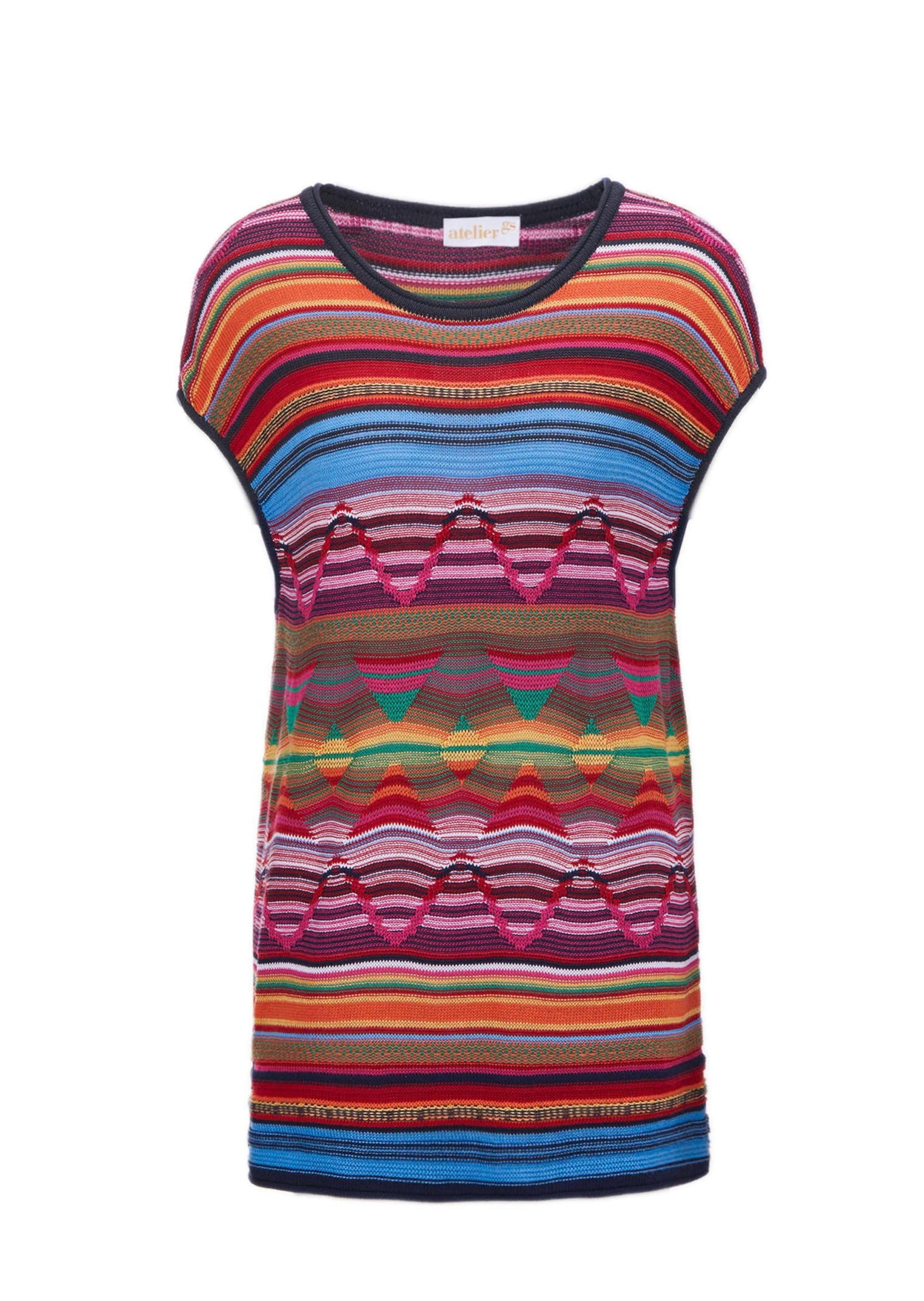 GOLDNER Strickpullover "Kurzgröße Bequemes Top mit schönem Dessin" günstig online kaufen