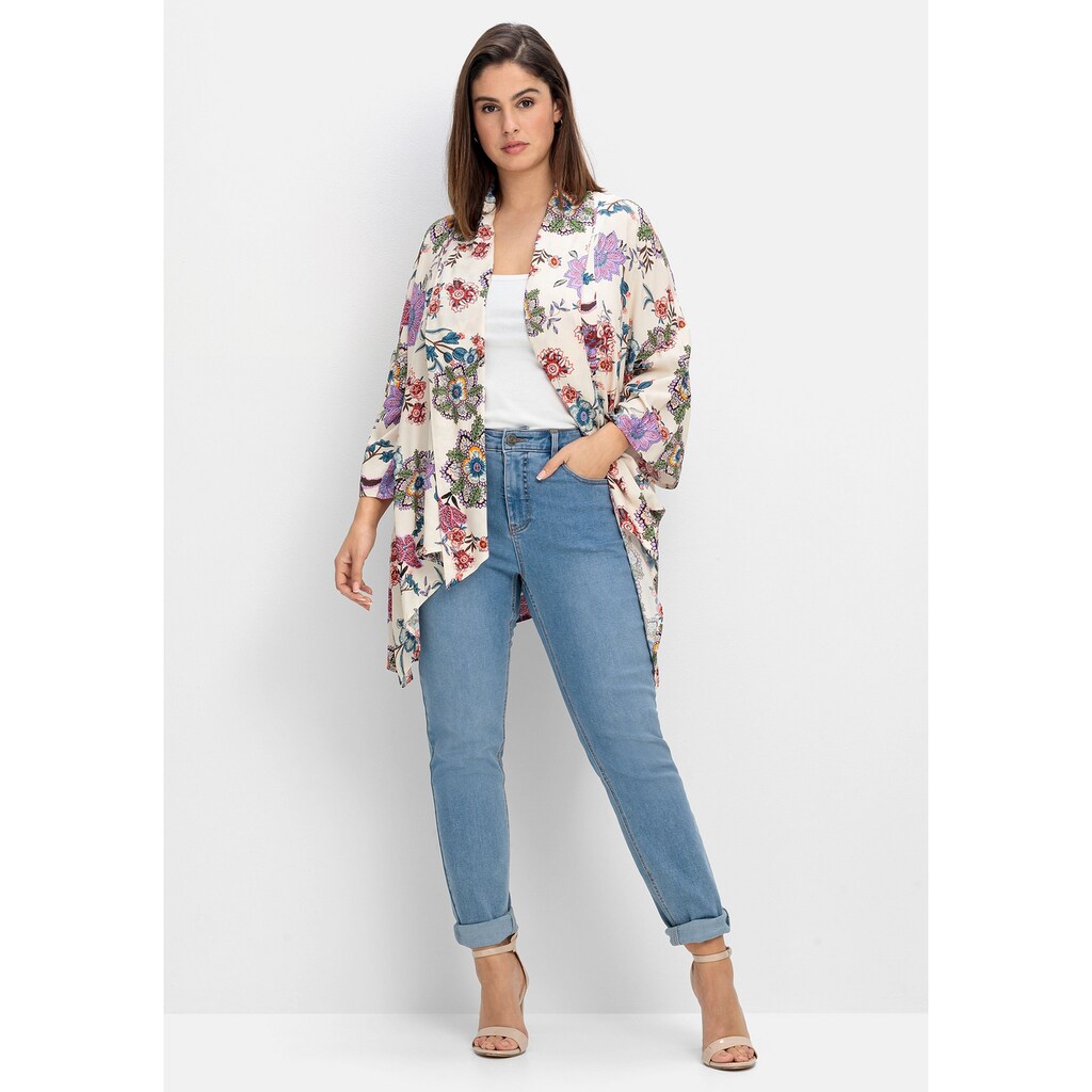 sheego by Joe Browns Longbluse »Große Größen«, im Kimono-Stil, mit Blumendruck