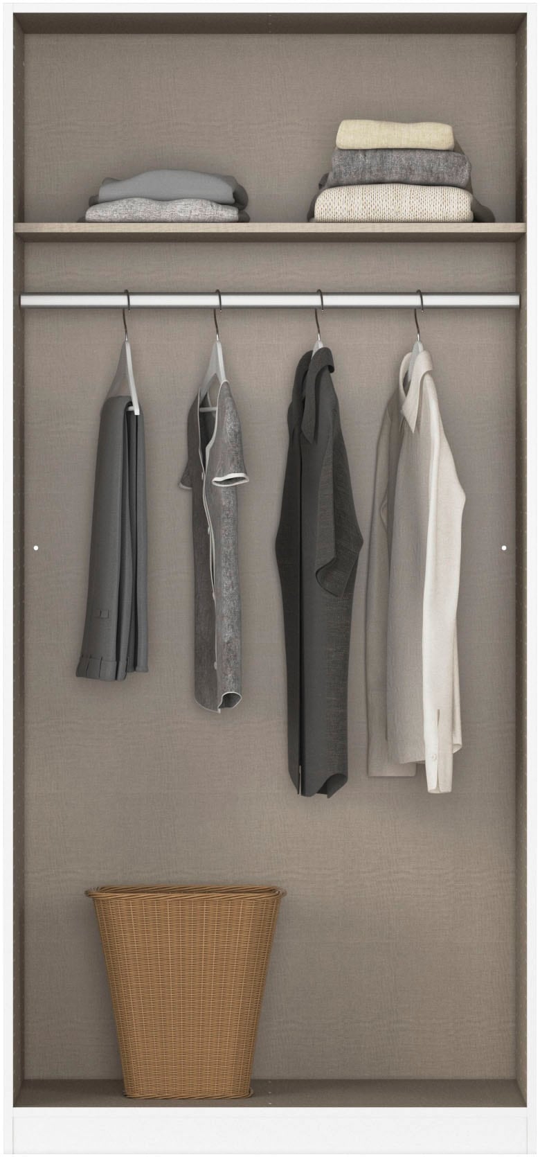 rauch Drehtürenschrank »Kleiderschrank Jugendzimmer Kinderzimmer Stauraum Topseller Holmes« Breite 91/Höhe 197/Tiefe 54cm - Industrial Style - MADE IN GERMANY