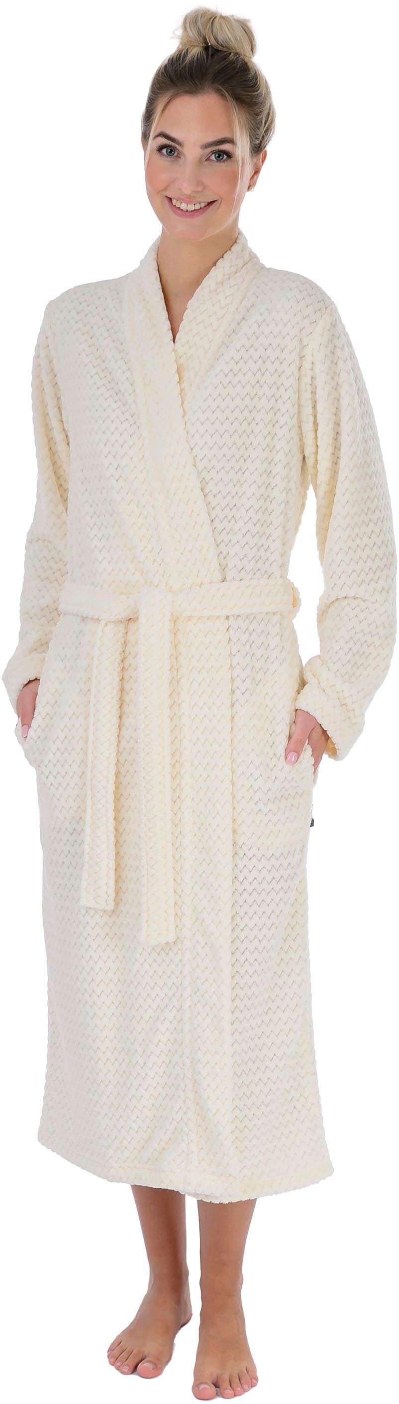 Wewo fashion Damenbademantel "5001" 1 Stk. Micro-Velour günstig online kaufen