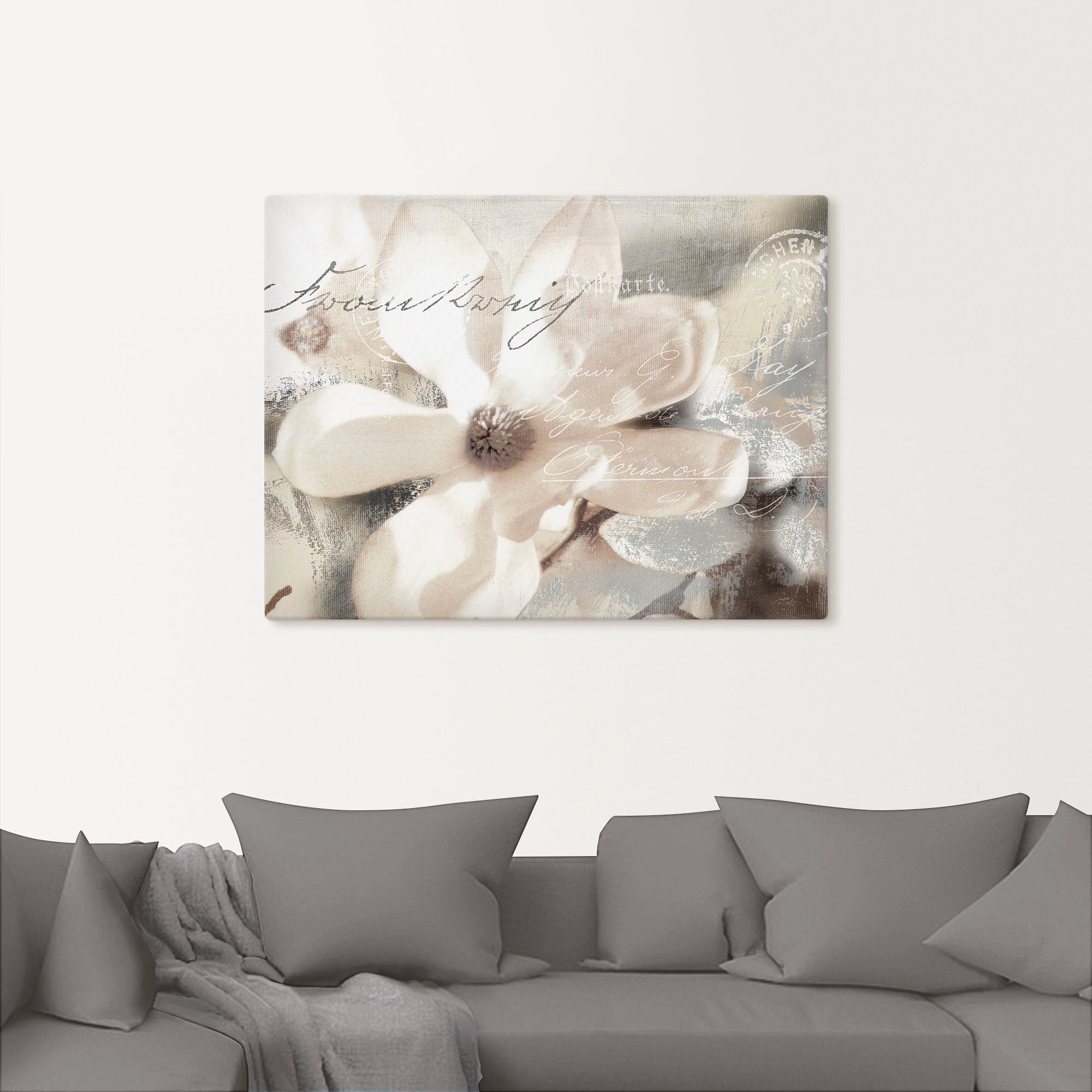 Artland Wandbild "Magnolie Detail" Blumenbilder 1 Stk. tlg. als Alubild, Le günstig online kaufen