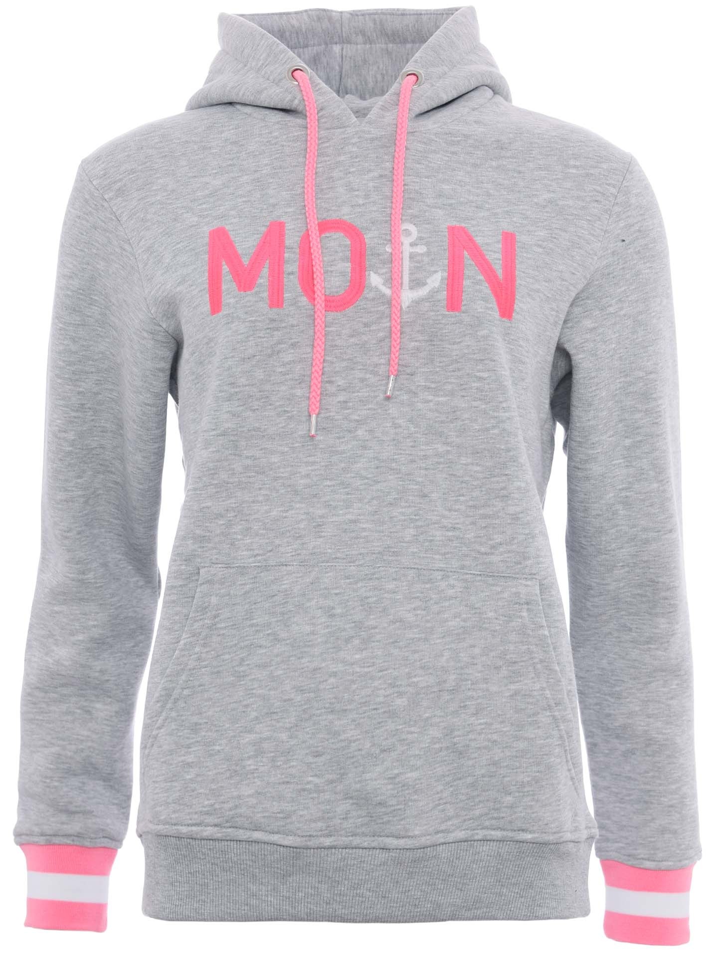 Zwillingsherz Hoodie ""Rahel"", Kontrastbündchen, Kängurutasche, Langarm, K günstig online kaufen
