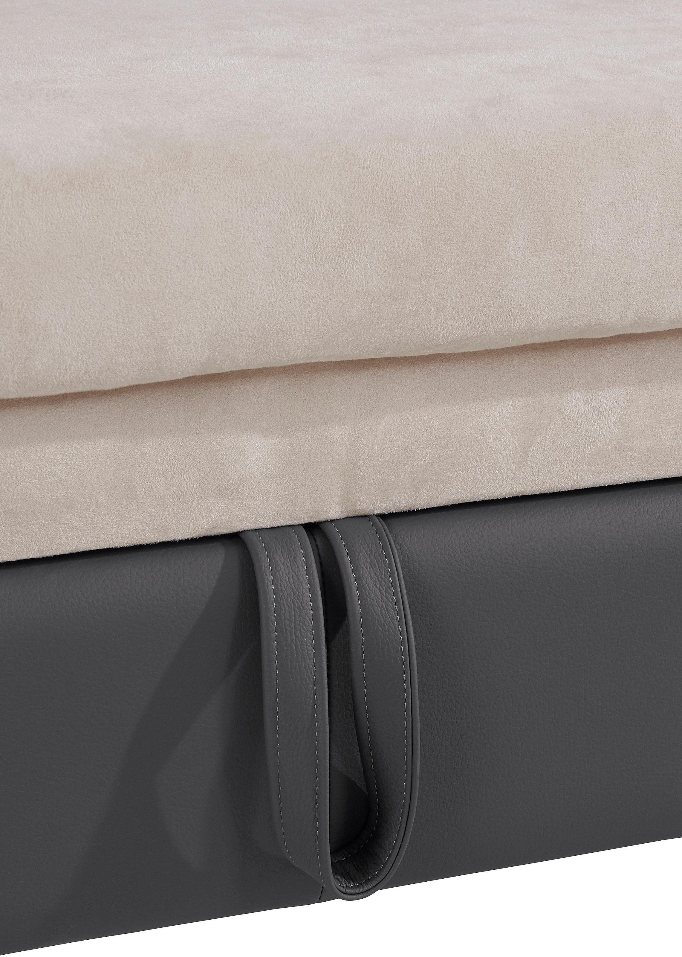 COTTA Ecksofa »Caluso L-Form«, mit Kopfteilverstellung, wahlweise mit Bettfunktion & Bettkasten