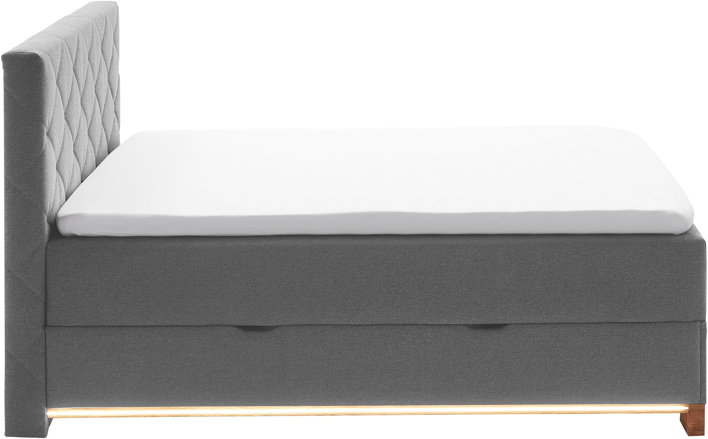 meise.möbel Boxspringbett »Messina«, inkl. Bettkasten, LED-Beleuchtung und Topper