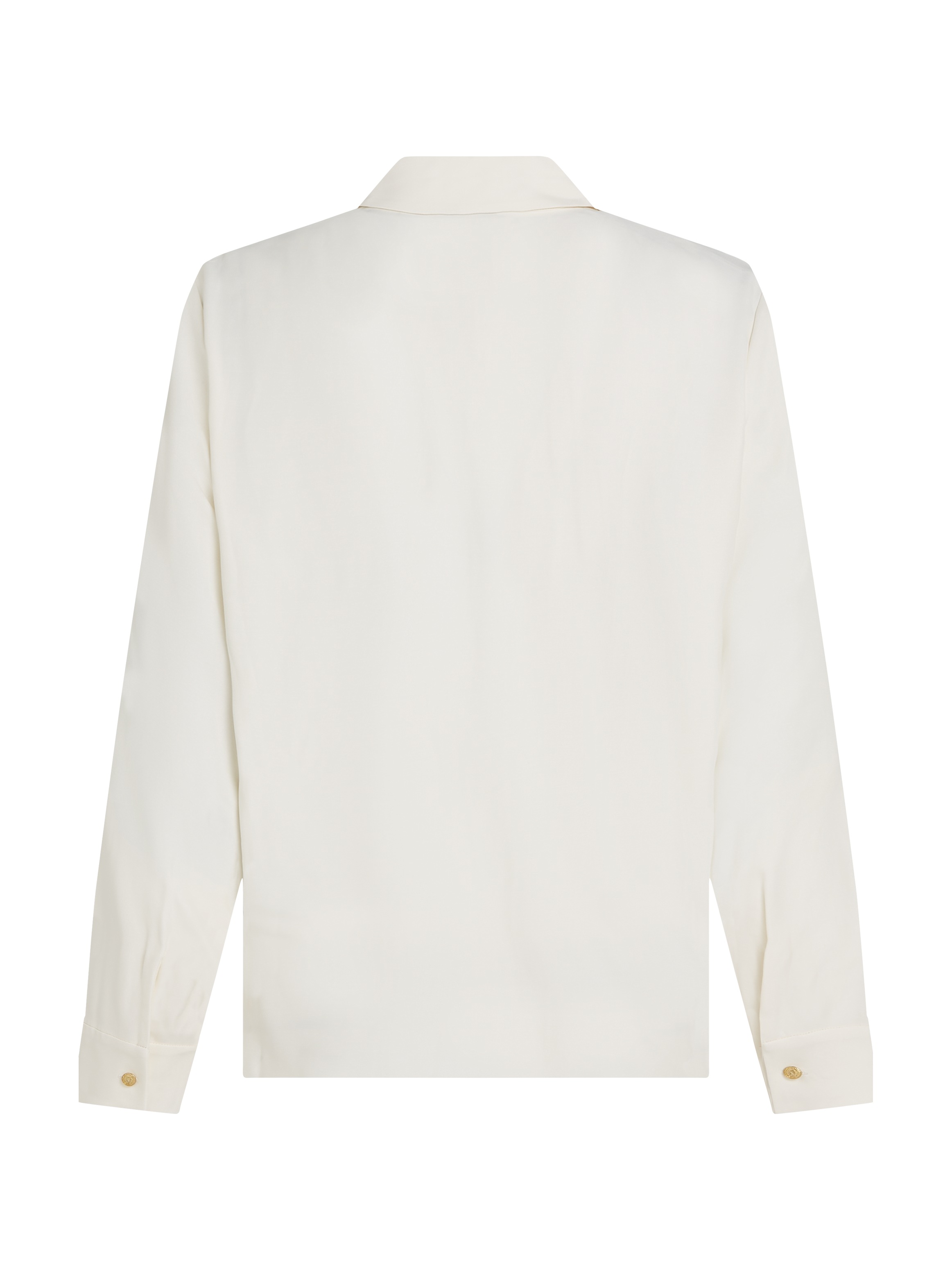 Tommy Hilfiger Hemdbluse »SOFT VISCOSE REGULAR LS SHIRT«, in Unifarbe, mit Metalllabel