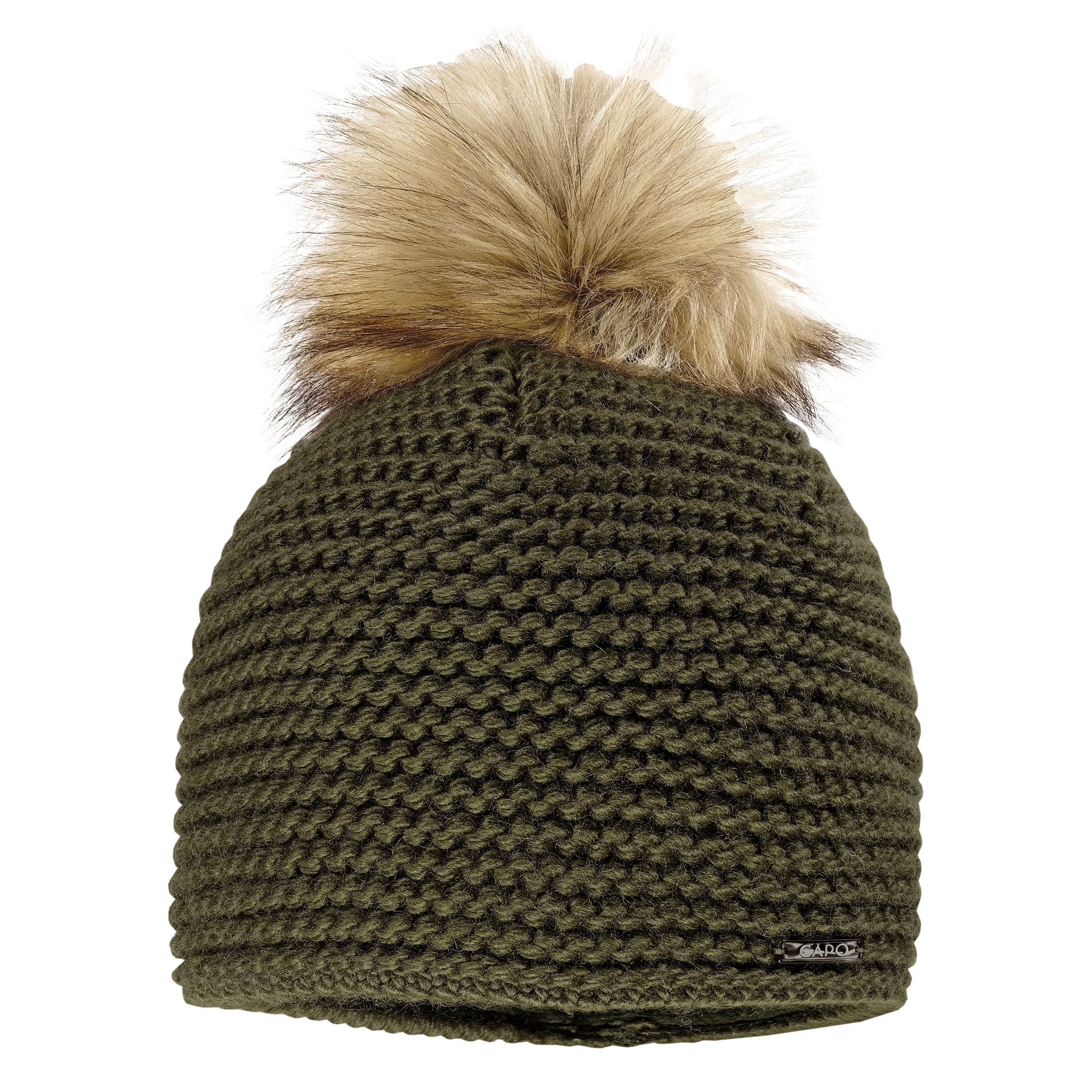 Thumbnail - CAPO Bommelmütze Grobstrick, unifarben, gefüttert