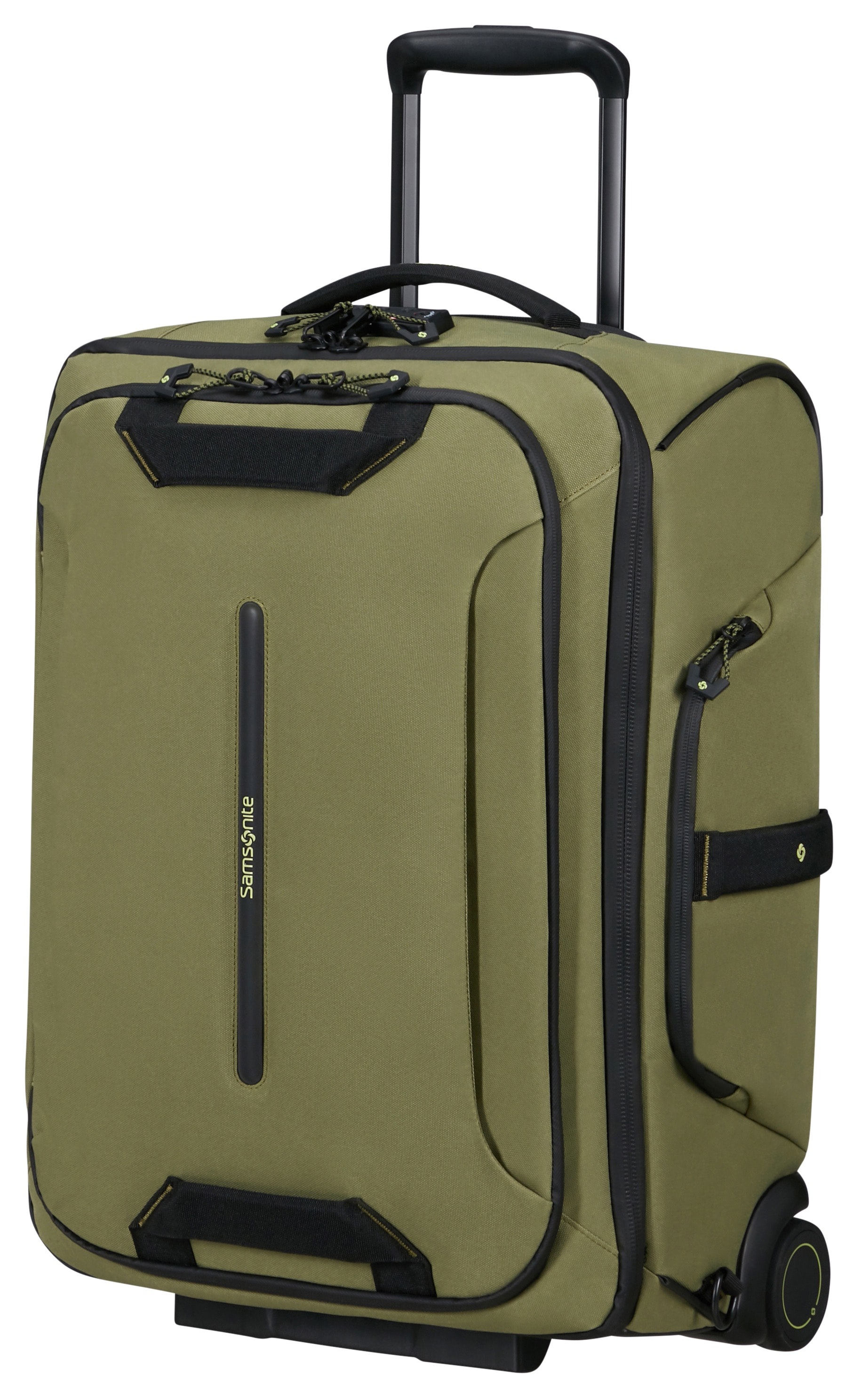 SAMSONITE Reisetasche "ECODIVER DUFFLE/WH 55/20 BP LTD"waxed wasabi, Polyester, Taschen, Rucksack mit Trolley-Gestänge TSA-Schloss