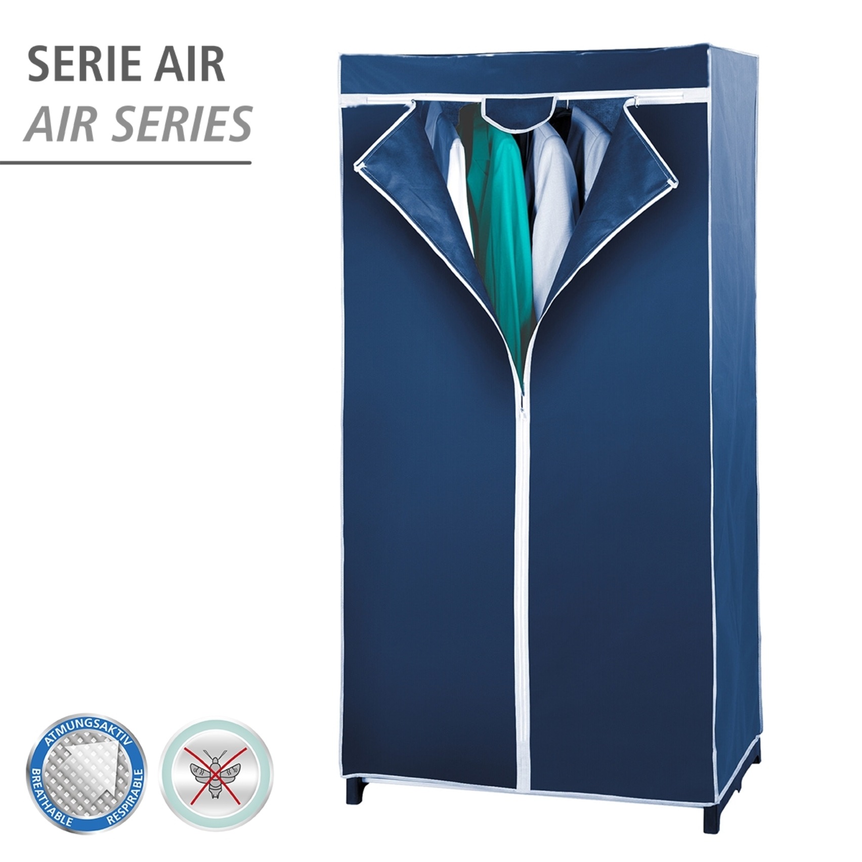 WENKO Stoffschrank "Modell Air", Stoffschrank mit Kleiderstange & Reißversc günstig online kaufen