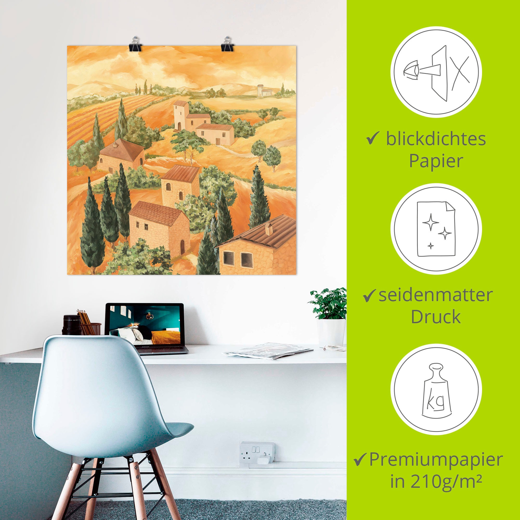 Artland Wandbild »Landschaft Italien« Europa 1 Stk. tlg. als Alubild, Outdoorbild, Leinwandbild, Poster in verschied. Größen