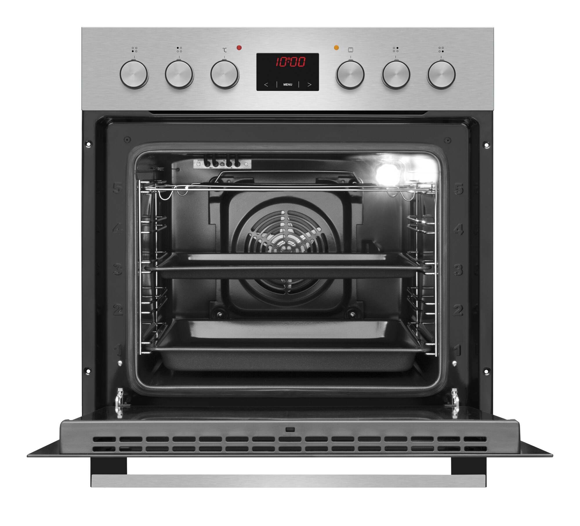 AMICA Elektro-Herd-Set, Energieeffizienz: A (A+++-D), edelstahl, Herdsets, Komfortables Kochen und Backen mit klarer und einfacher Handhabung 3