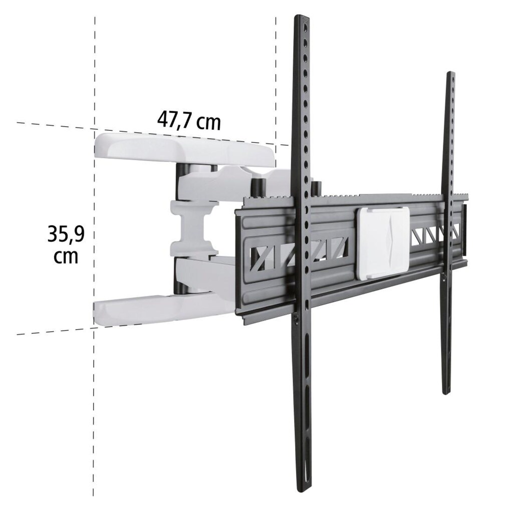 Hama TV-Wandhalterung »FULLMOTION, 2 Doppeltragearme 5 Sterne, 46" - 90",50",55",65",75"«, bis 229 cm Zoll