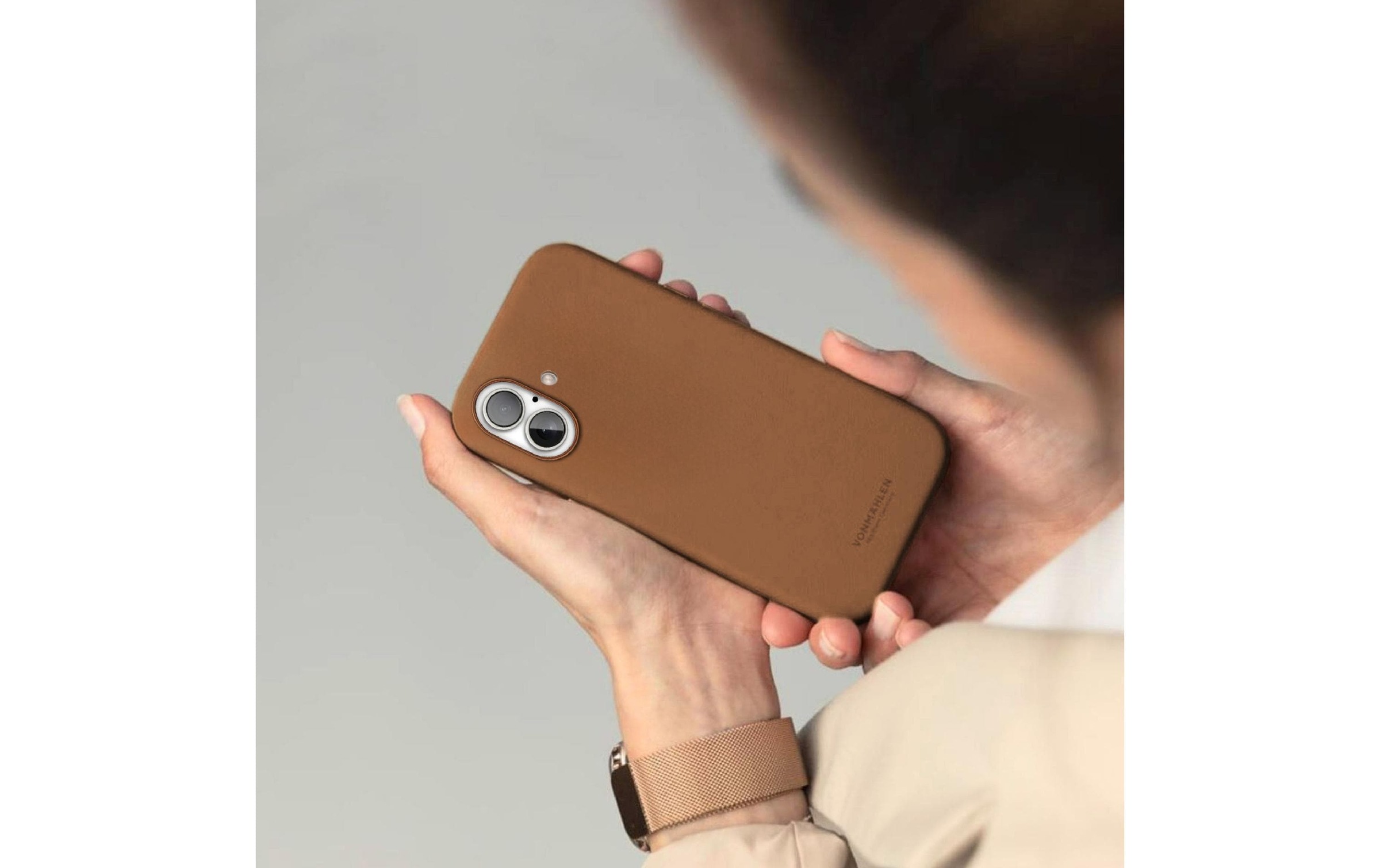 VONMÄHLEN Backcover »Like Leather iPhone 16 Plus« Apple iPhone 16 Plus