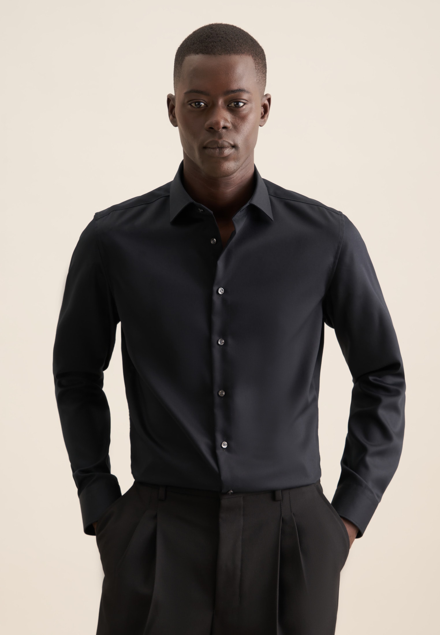 seidensticker Businesshemd "Schwarze Rose" Slim 1/1 Kentkragen Uni günstig online kaufen