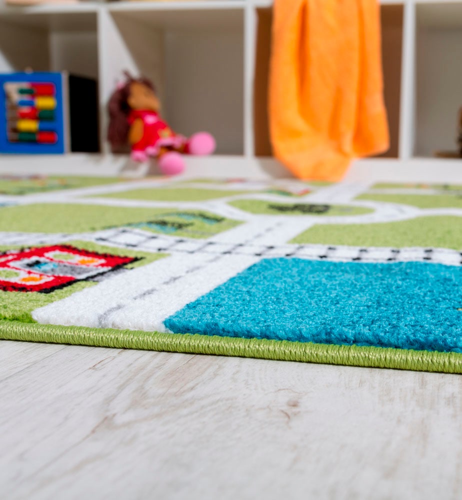 Paco Home Kinderteppich »ECE Straße 994«, rechteckig, Kurzflor, Straßen-Spiel-Teppich, Kinderzimmer