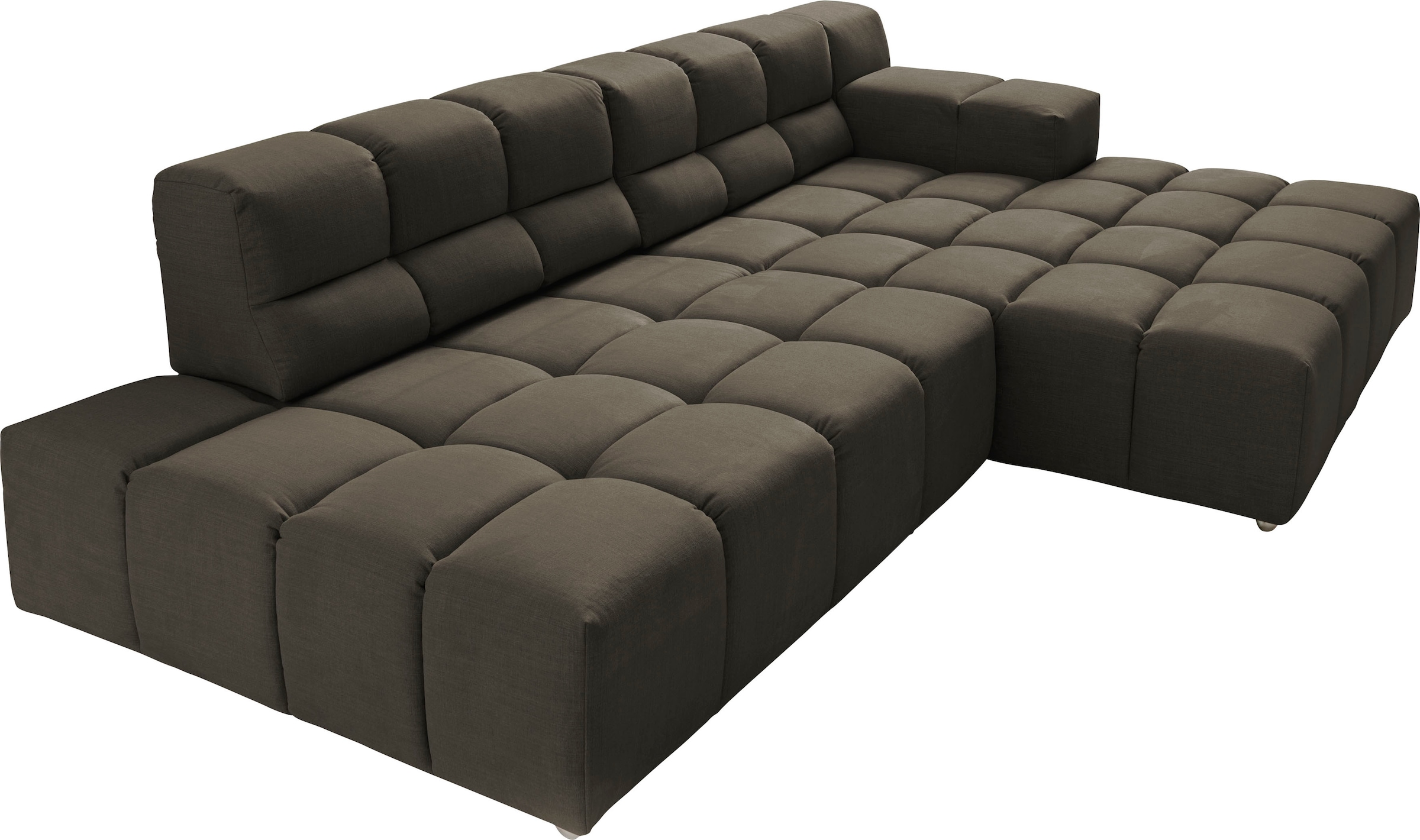 designwerk Ecksofa »Temple, Designsofa trifft hohen Sitzkomfort, L-Form«, Recamiere links oder rechts, mit Sitztiefenverstellung