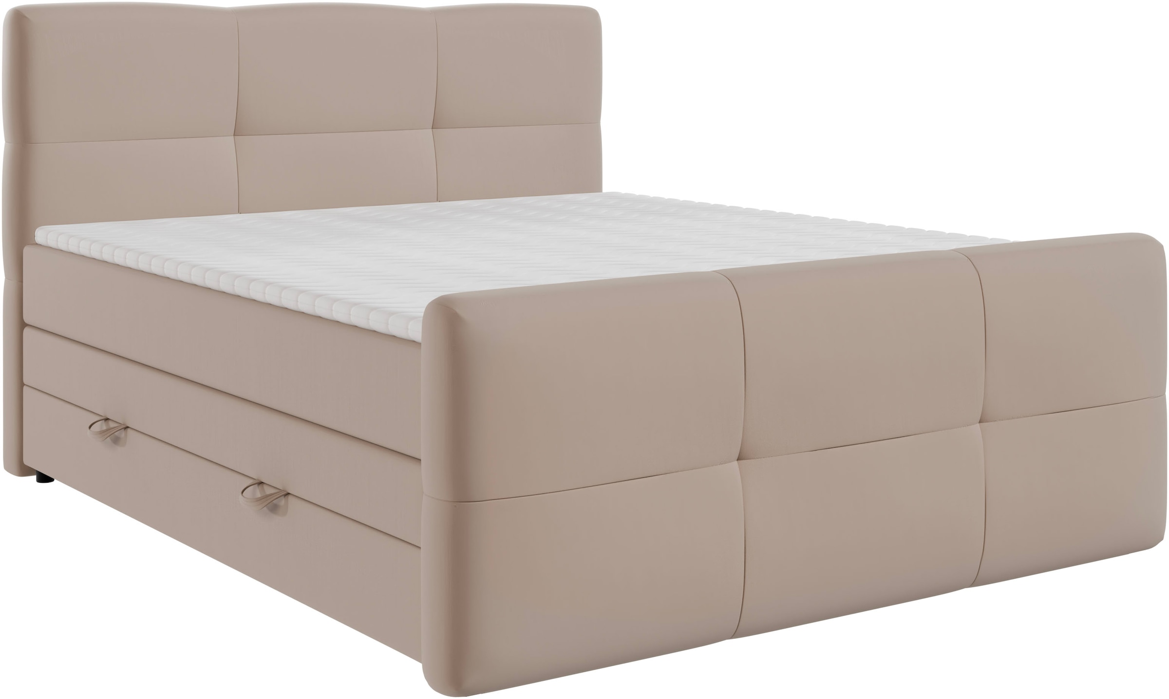 FORTE Boxspringbett »STAR erhältlich in den Breiten 140cm, 160cm & 180cm, inkl. Bettkasten« inkl. Fußteil, erhältlich in verschiedenen Farben
