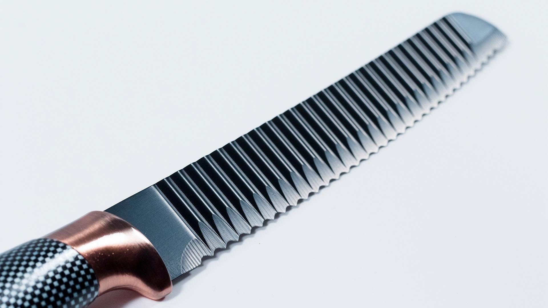 KING Messer-Set »Carbon Design«, (Set, 5 tlg.), Wellenschliff