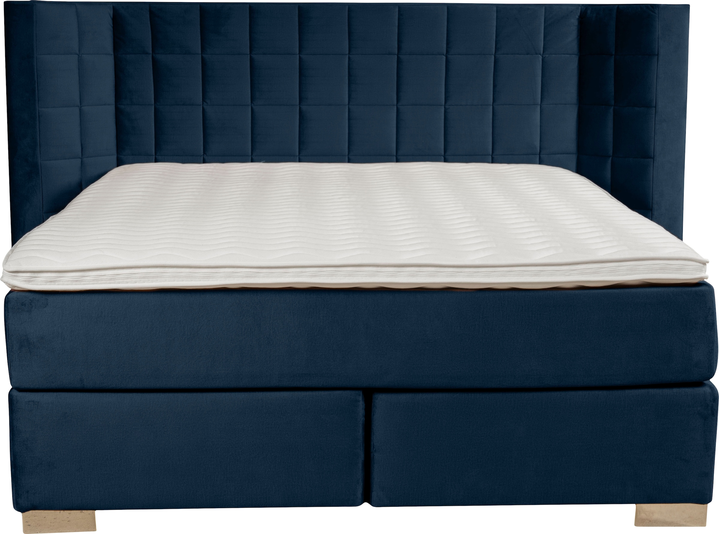 Home affaire Boxspringbett »Piazza« mit Steppung und Kopfteil mit seitlichen Flügeln