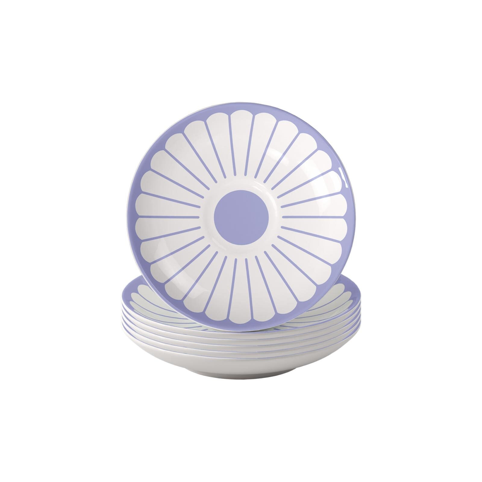 Villeroy & Boch Untertasse "Espressountertassen Fleur Couleur ø 11,7 cm 6er Set" Spülmaschinenfest, Mikrowellensicher