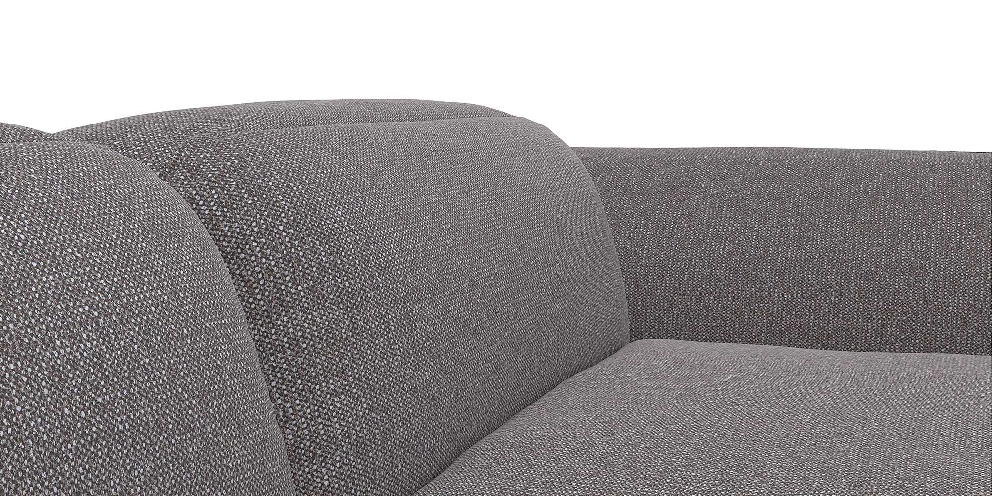 Ecksofa FLEXLUX "Salino, Funktionssofa mit Recamiere, Relaxsofa, Ecksofa", braun (latte), B:340cm H:88cm T:182cm, 100% Polyester, Sofas, Ecksofa, Sofa mit Arm- und Kopfteil-Verstellungen, Kaltschaum & Stahl-Wellen 3