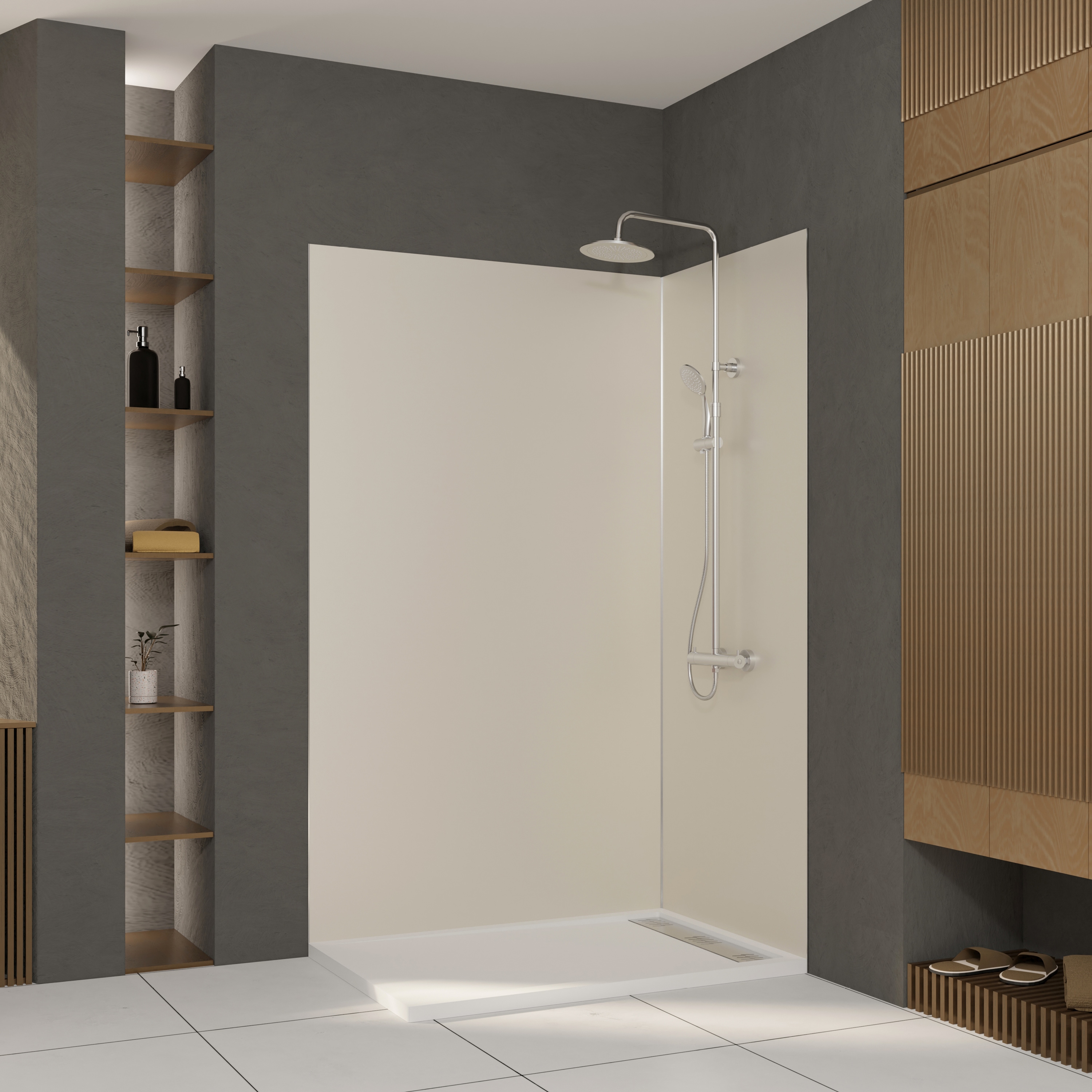 Marwell Duschrückwand "Urbanox" Set bestehend aus: 1 Paneel 90 x 210 cm, 1 Paneel 120 x 210 cm