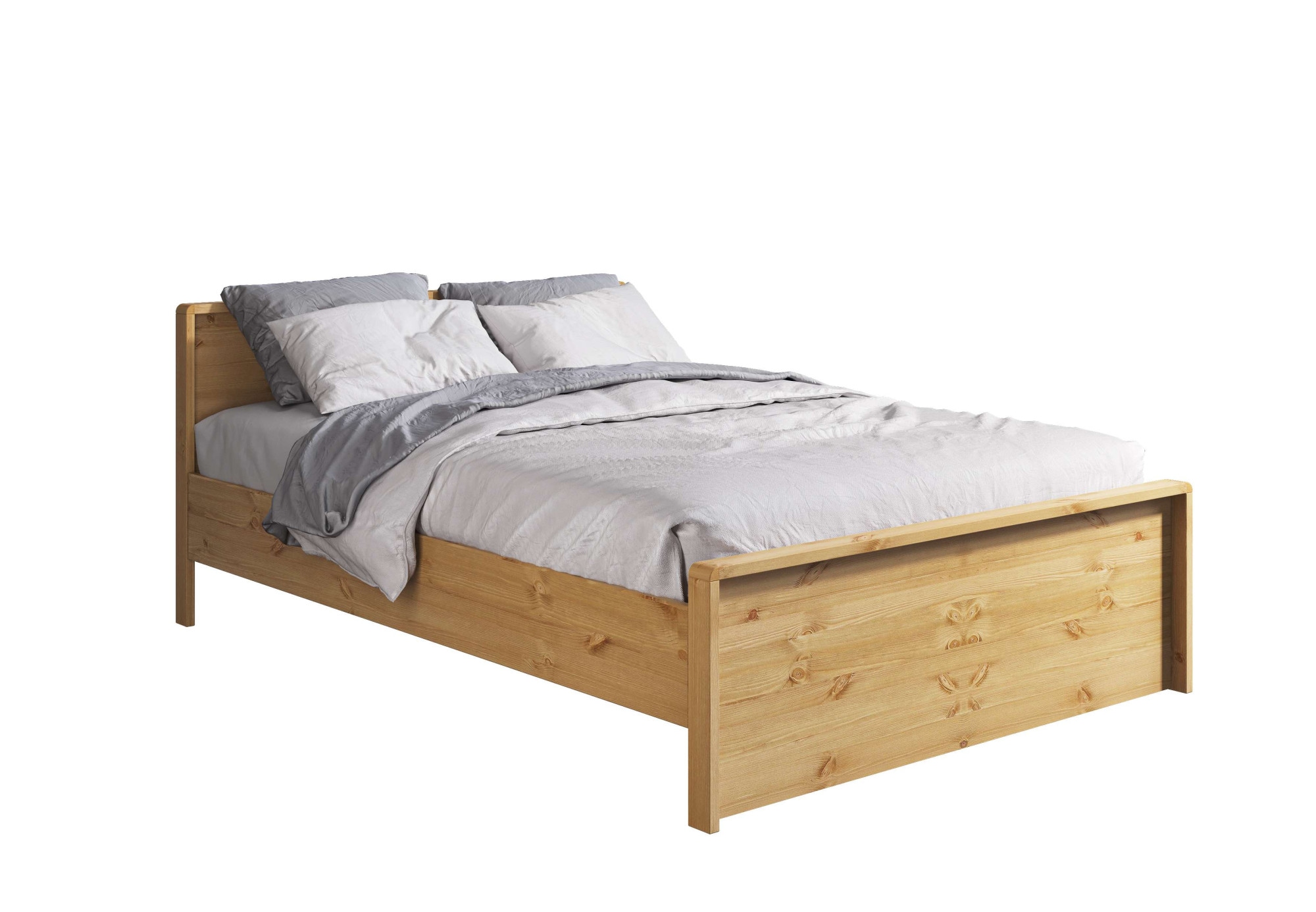 Home affaire Massivholzbett »Luven, hohe Belastbarkeit! FSC® zertifiziertes Massivholz«, (Breite/Belastbarkeit 180cm/220 KG, 140cm/180 KG), aus massiver Kiefer im schlichten Design