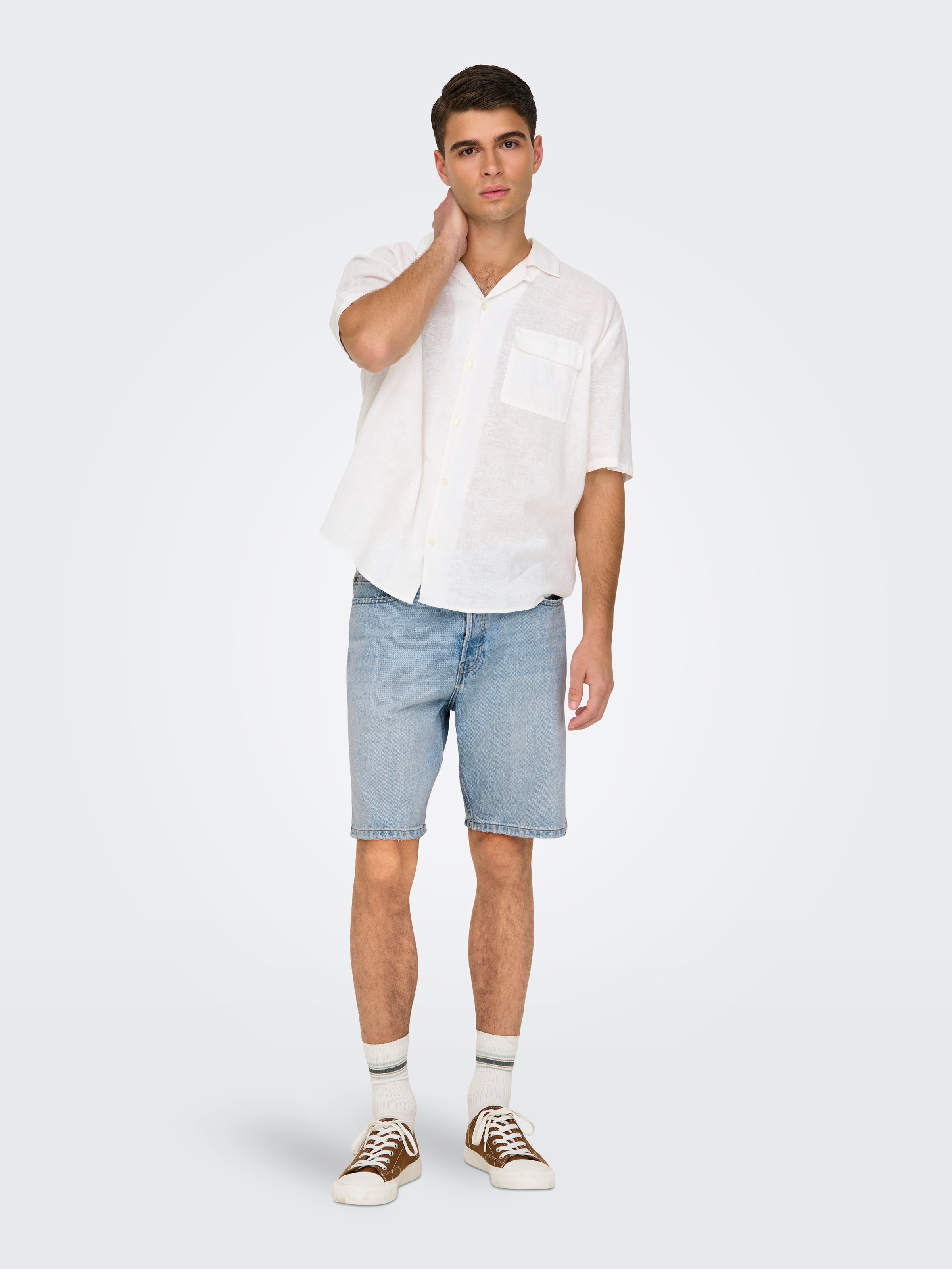 ONLY & SONS Shorts »ONSEDGE LB 2041 AZG DNM SHORTS«