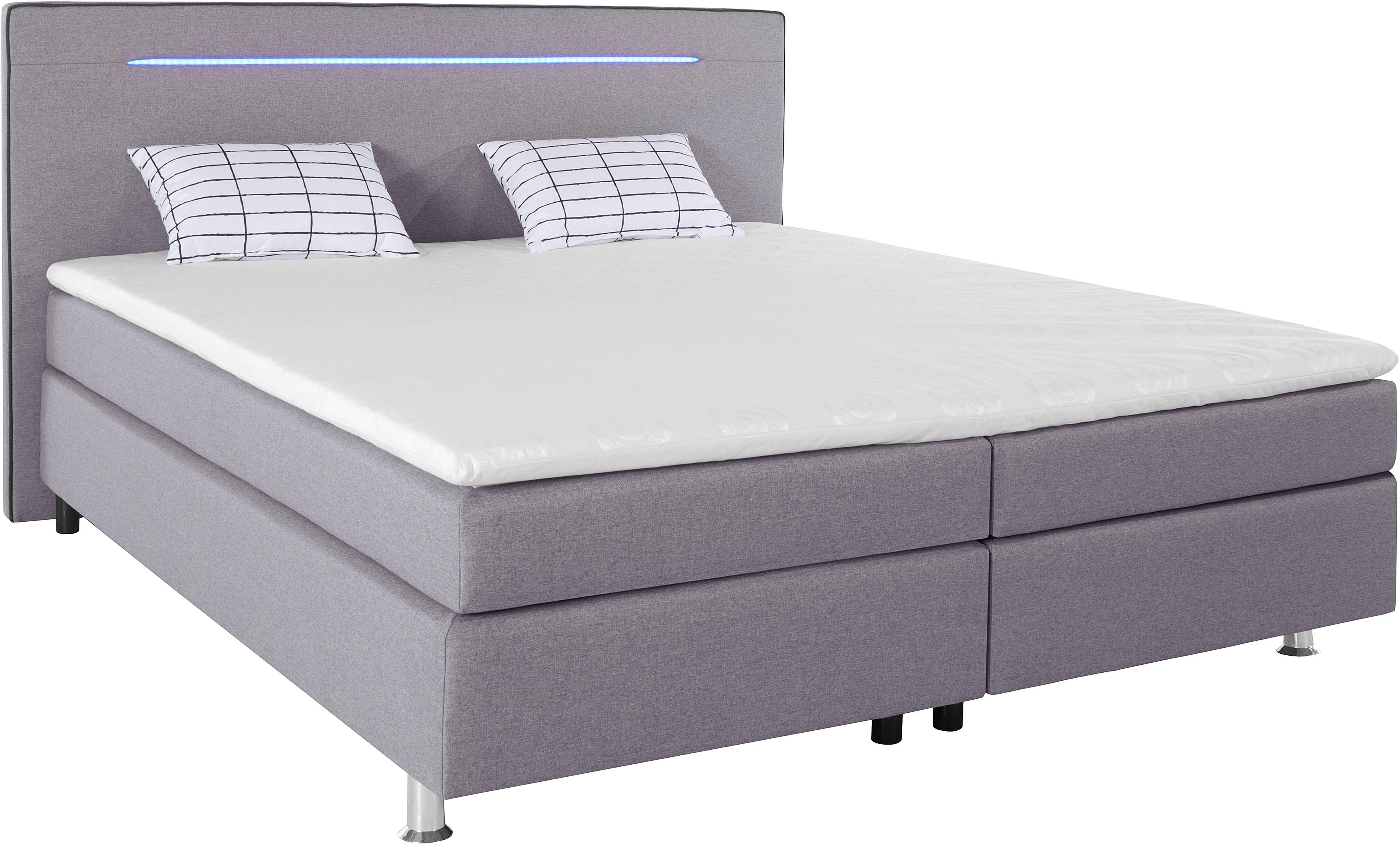 COLLECTION AB "London, inklusive Topper und Kissen, mit LED-Beleuchtung" Boxspringbett erhältlich in 90cmx200cm, 140cmx200cm & 180cmx200cm