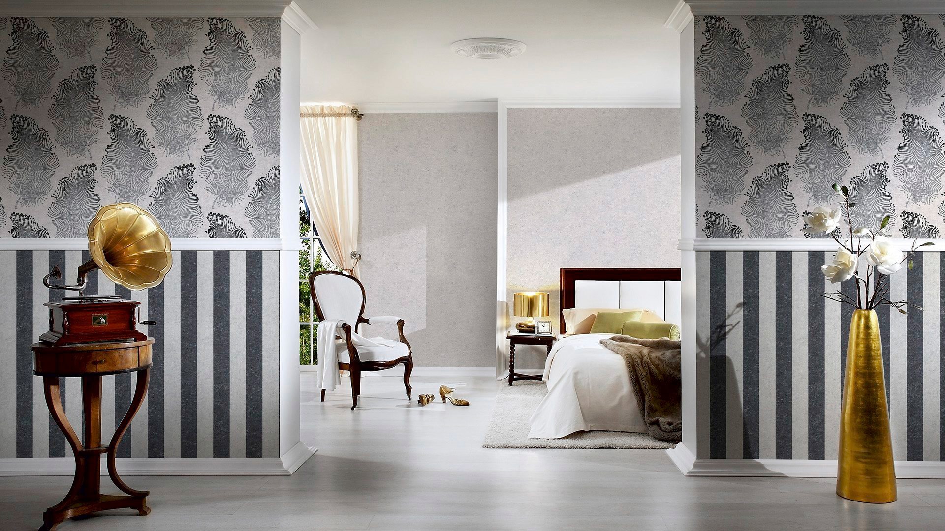 living walls Vliestapete »Bohemian Burlesque« Strukturmuster | einfarbig | neutral | uni | unifarben glatt einfarbige Tapete Uni Tapeten Wohnzimmer Schlafzimmer Küche Flur Optik