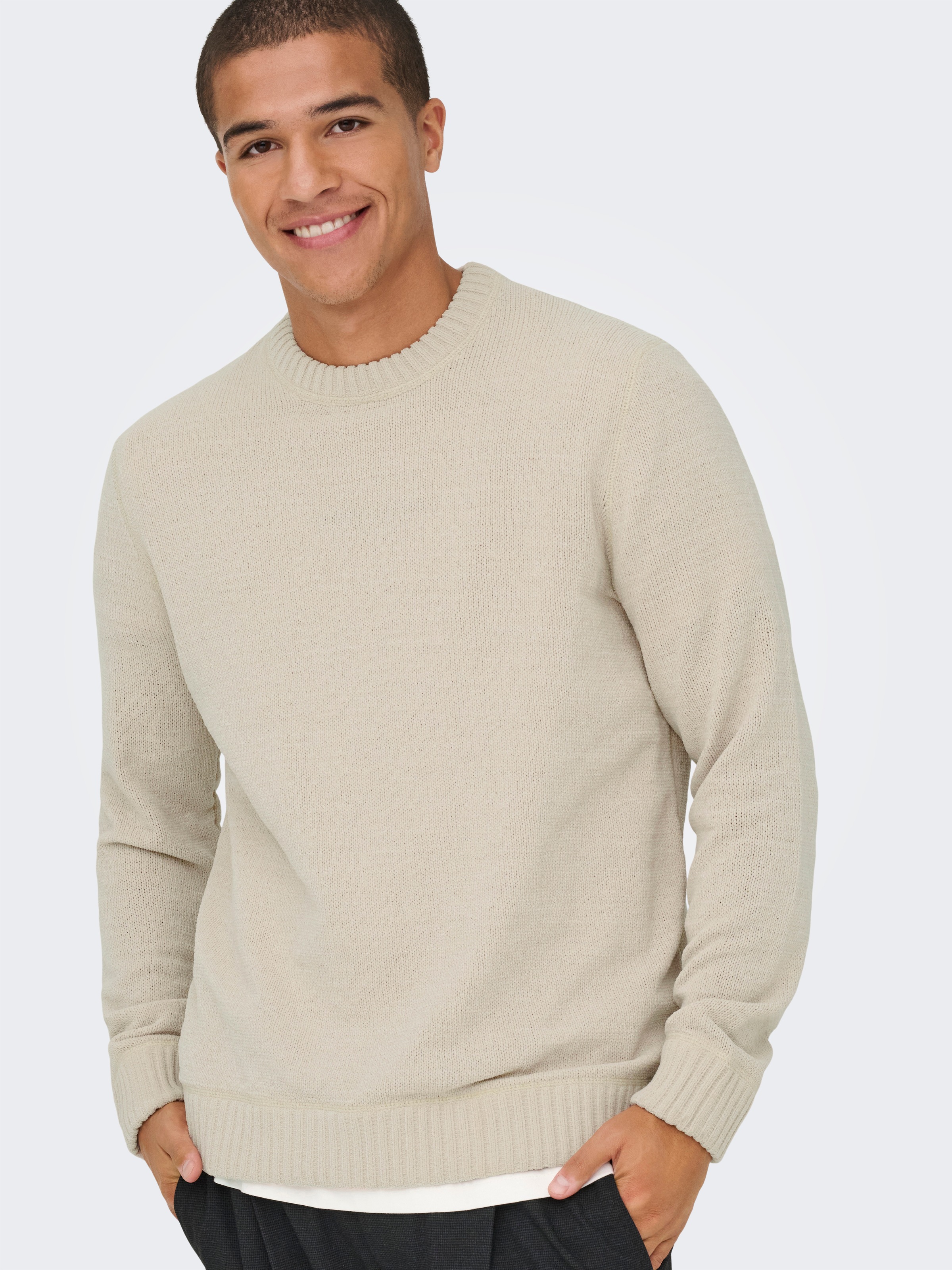 ONLY & SONS Strickpullover "ONSETHAN LIFE REG 7 CREW KNIT" günstig online kaufen