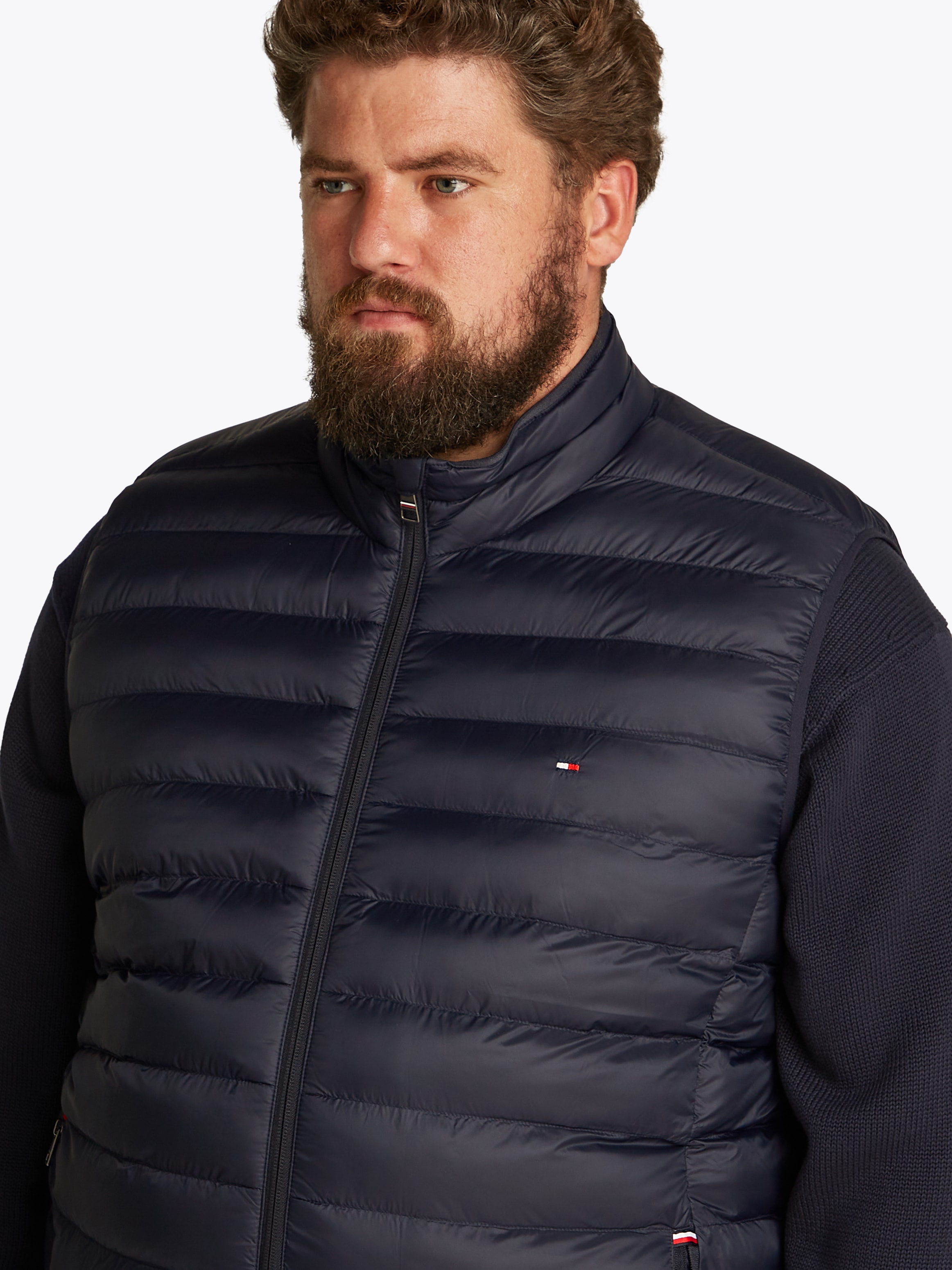 Tommy Hilfiger Big & Tall Steppweste »BT-PACKABLE RECYCLED VEST-B«, in Großen Größen, Logostickerei