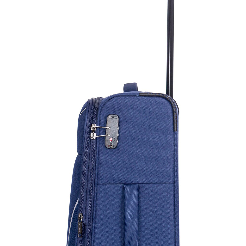 Stratic Weichgepäck-Trolley »Strong M, navy«, 4 Rollen, Reisekoffer Reisegepäck Aufgabegepäck TSA-Zahlenschloss