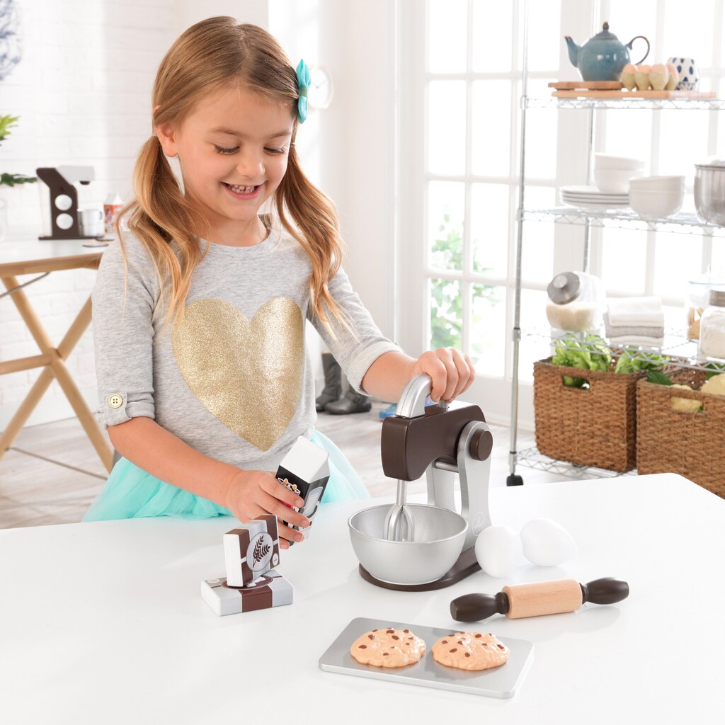 KidKraft® Kinder-Standmixer »Holzspielzeug, Backspielset, Espresso«, (10 tlg.)