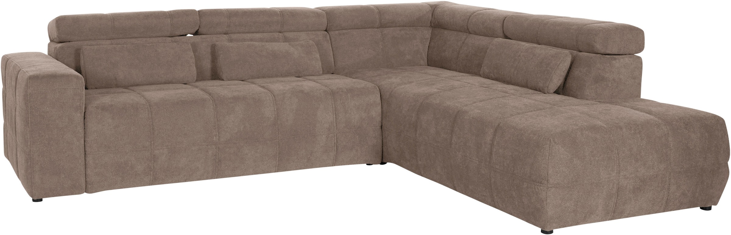 DOMO collection Ecksofa "Brandon L-Form, auch in Leder", inklusive Kopfteil günstig online kaufen