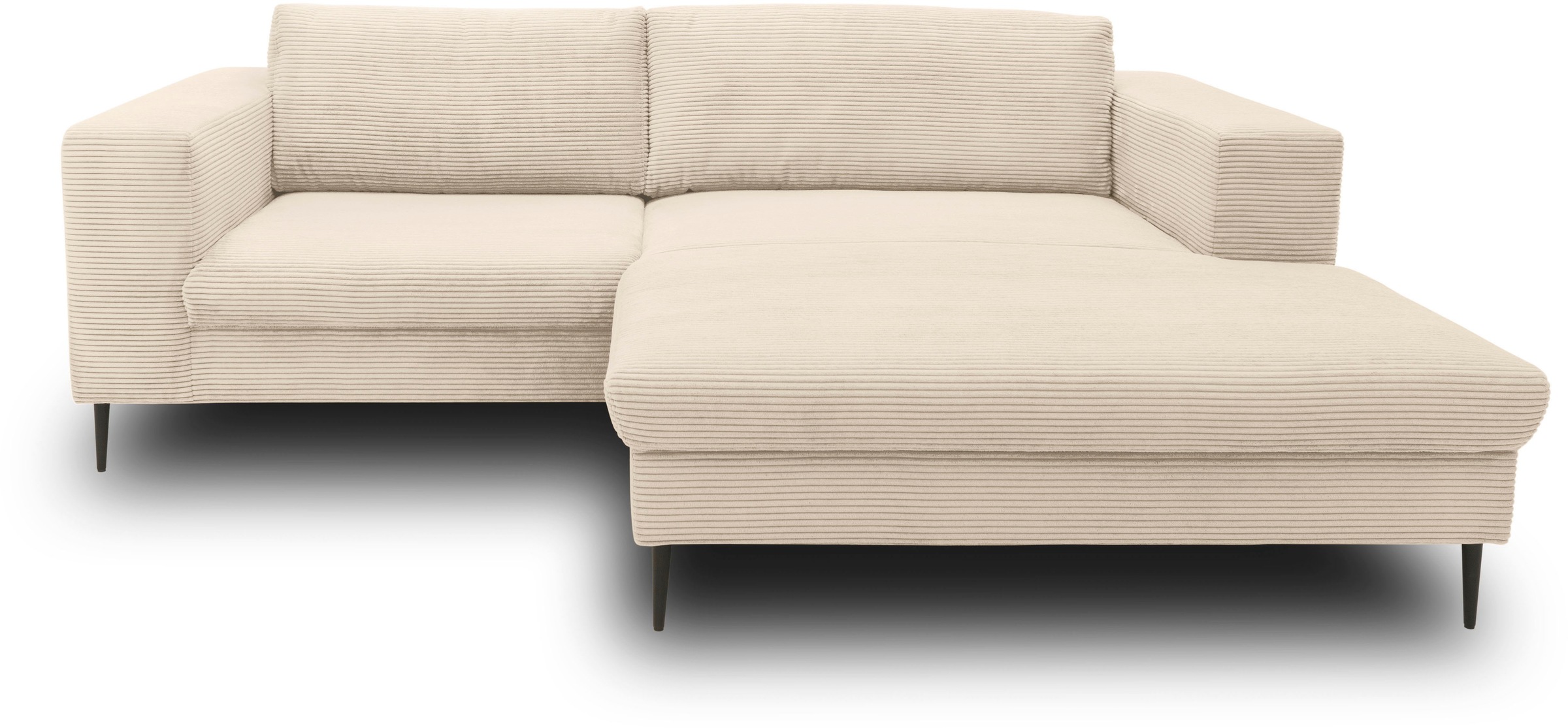 DOMO collection Ecksofa »Modica kompakt und elegant, Breite 244, L-Form«, moderne Optik mit extrabreiter Recamiere, auch in Cord