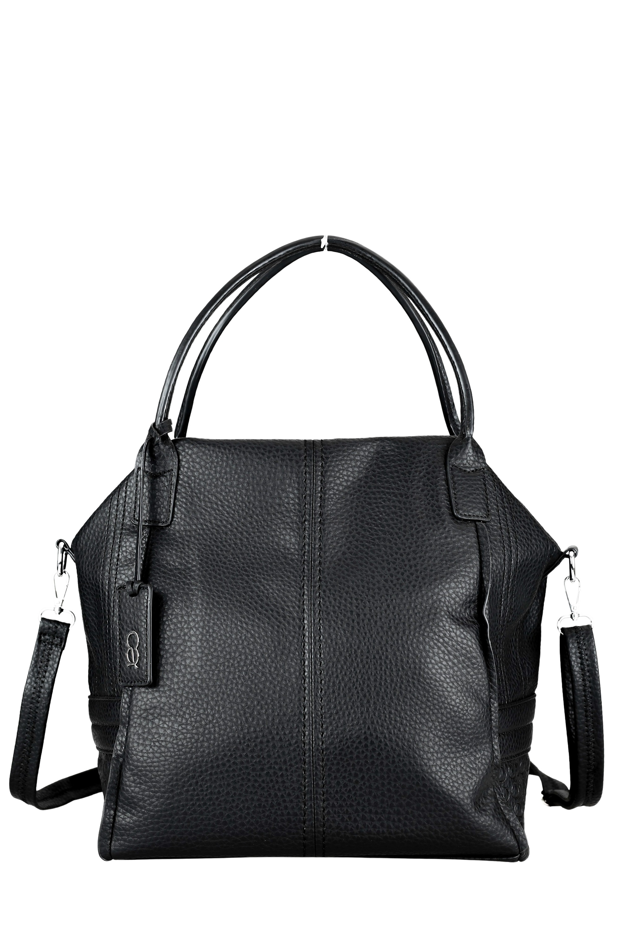 Schultertasche "Basilico", Damen, Gr. B/H/T: 35cm x 31cm x 20cm onesize, schwarz, Polyurethan (PU), COLLEZIONE ALESSANDRO, Taschen Schultertasche, mit viel Platz und langem Gurt 2