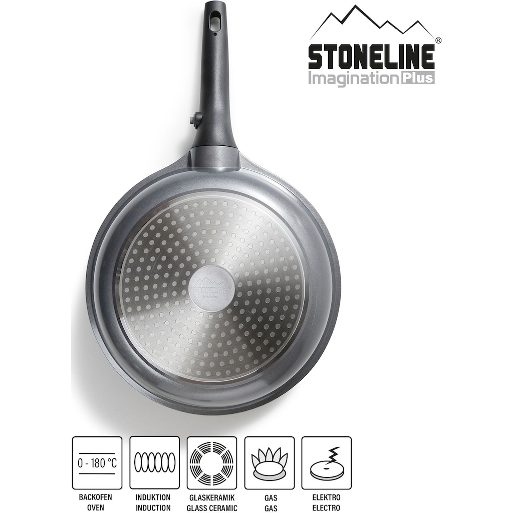 STONELINE Pfannen-Set »Imagination PLUS«, Aluminiumguss, (Set, 3 tlg., je 1 Pfanne Ø 20/24/28 cm, Fassungsvermögen 1,2 L/1,9 L/3,0 L)